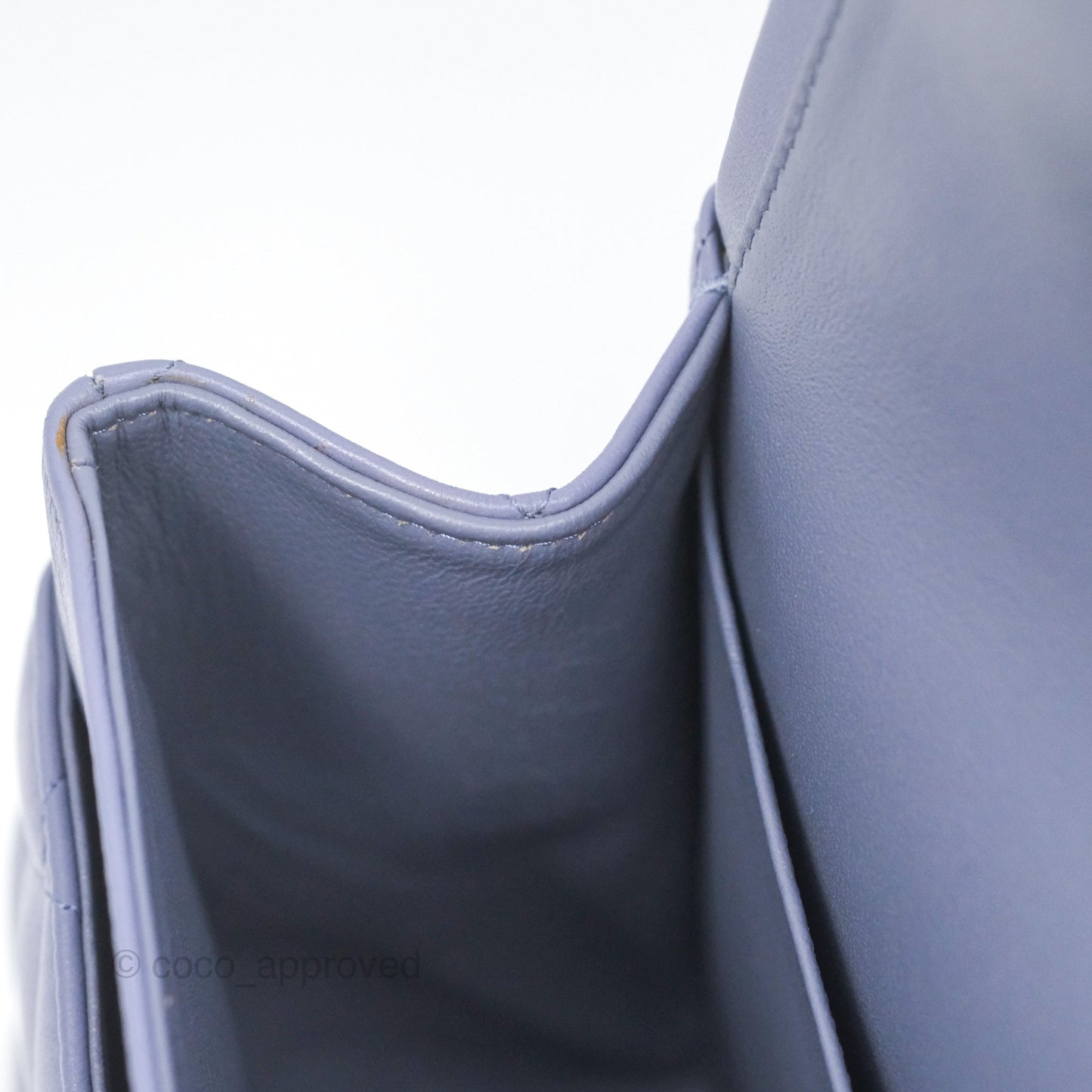 Chanel Jumbo Double Flap Lavender Blue Lambskin Silver Hardware⁣⁣