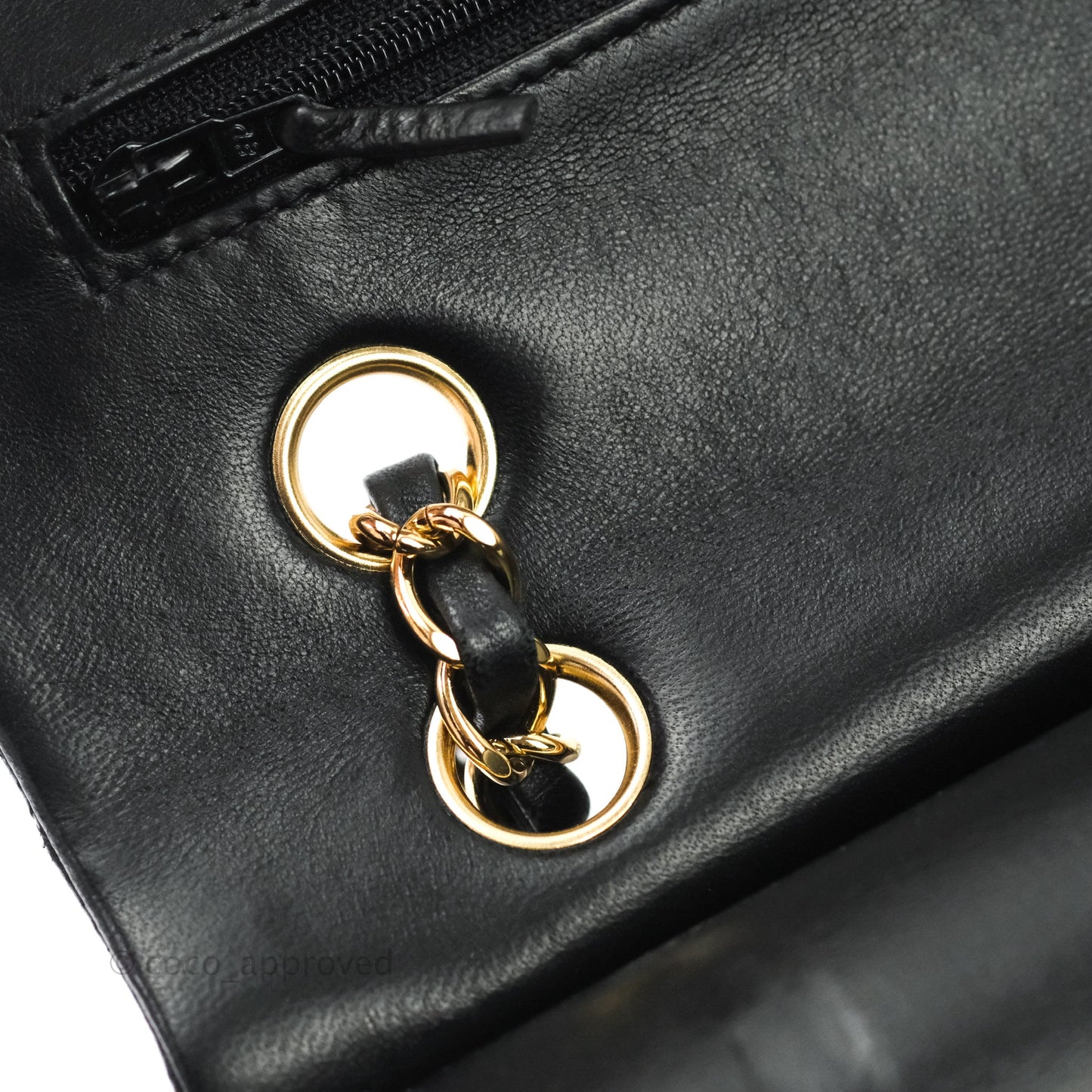 Chanel Classic M/L Medium Double Flap Bag Black Lambskin Gold Hardware