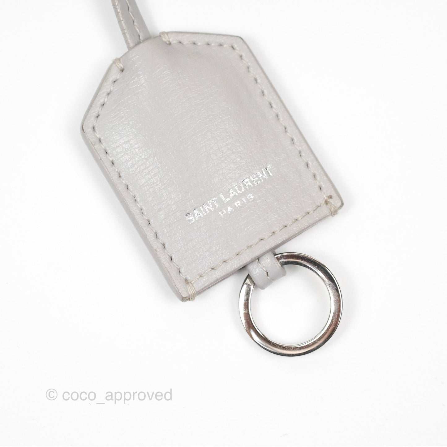 Saint Laurent Sunset Medium Light Grey Calfskin Silver Hardware