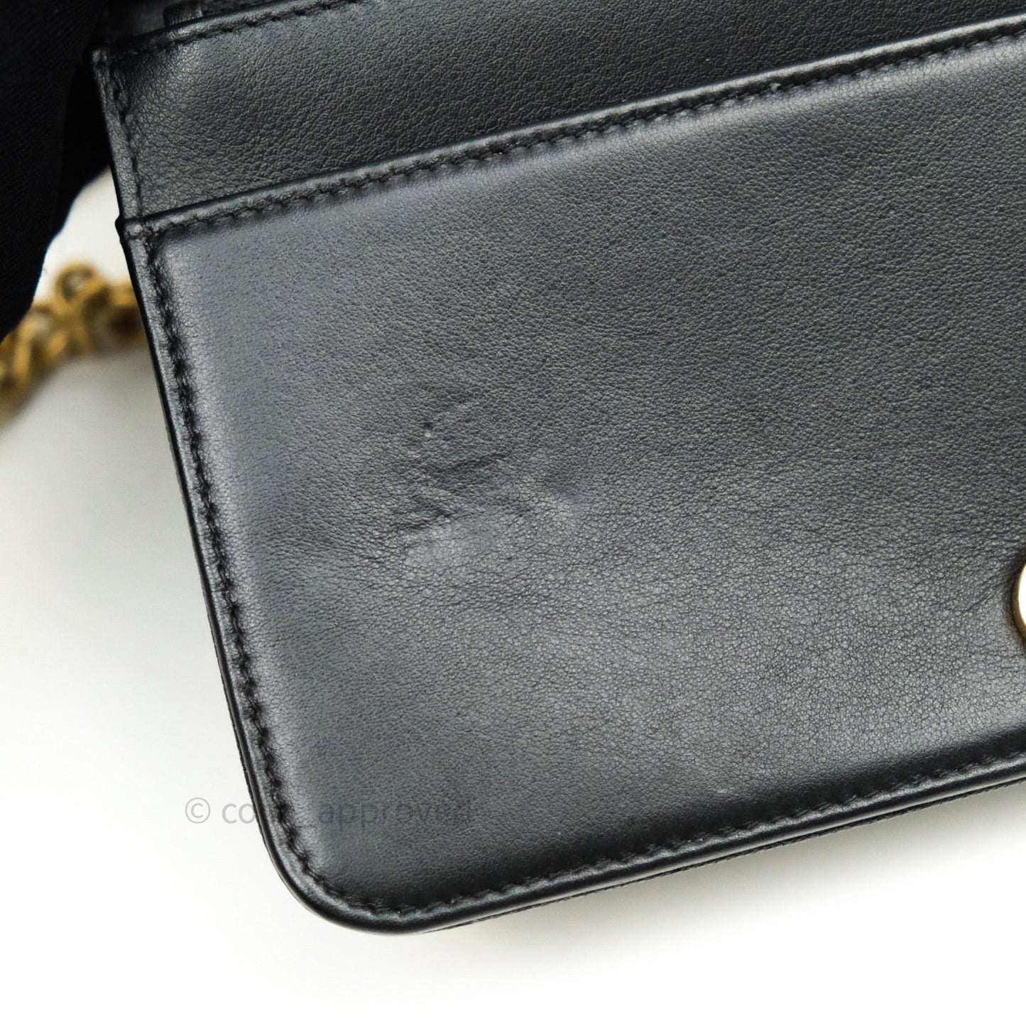 Chanel Quilted Boy Wallet on Chain WOC Black Caviar Gold Hardware