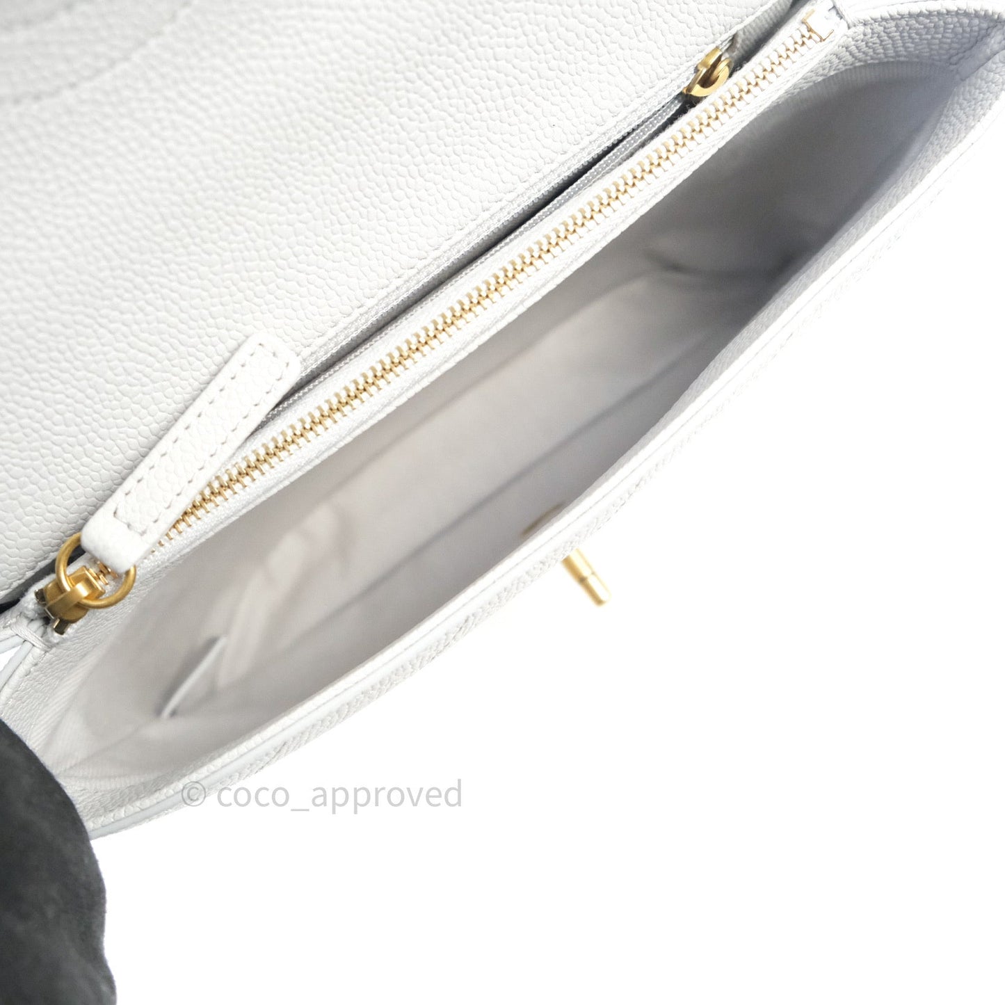 Chanel Chic Affinity Small Grained Calfskin Grey Gold Hardware