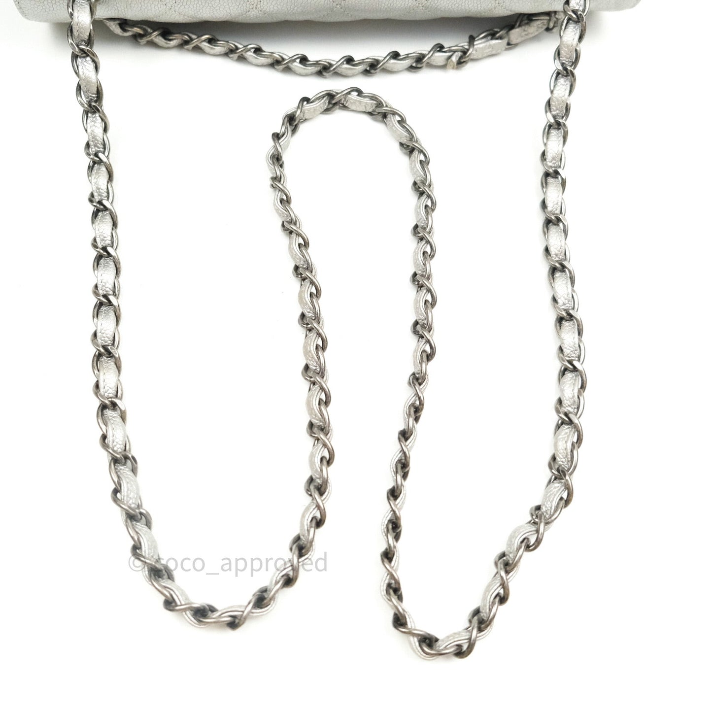 Chanel Jumbo Double Flap Silver Caviar Ruthenium Hardware⁣⁣