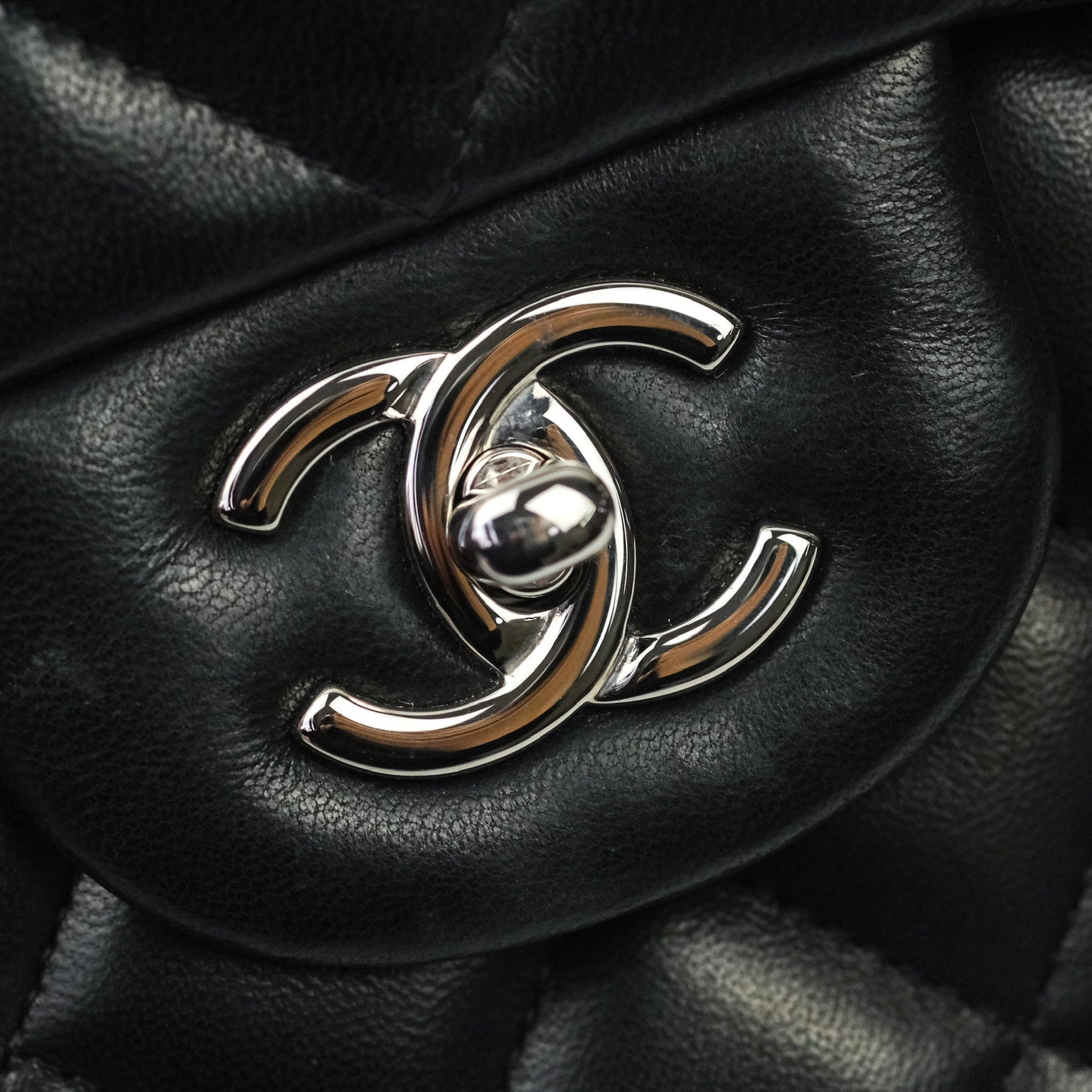 Chanel Jumbo Double Flap Black Lambskin Silver Hardware⁣⁣