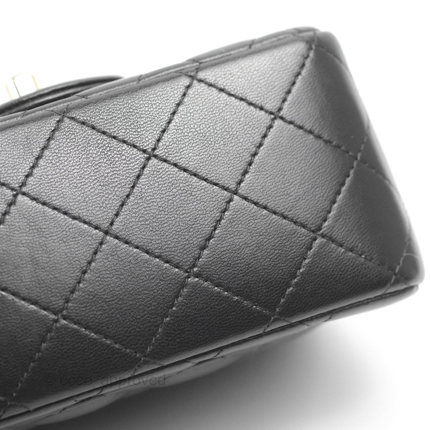 Chanel Mini Square Black Lambskin Gold Hardware