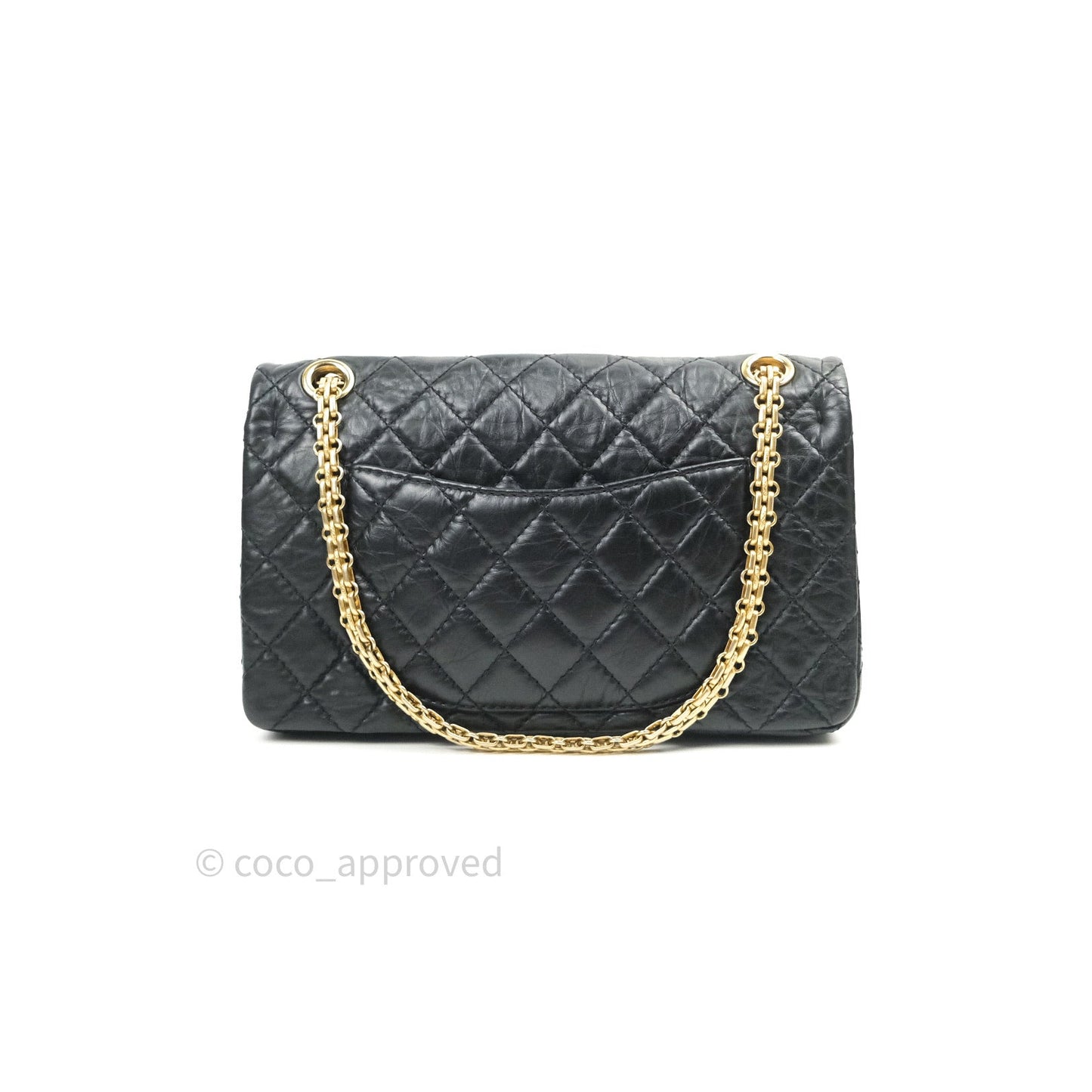 Chanel 2.55 Reissue Aged Calfskin 225 Flap Black Gold Hardware