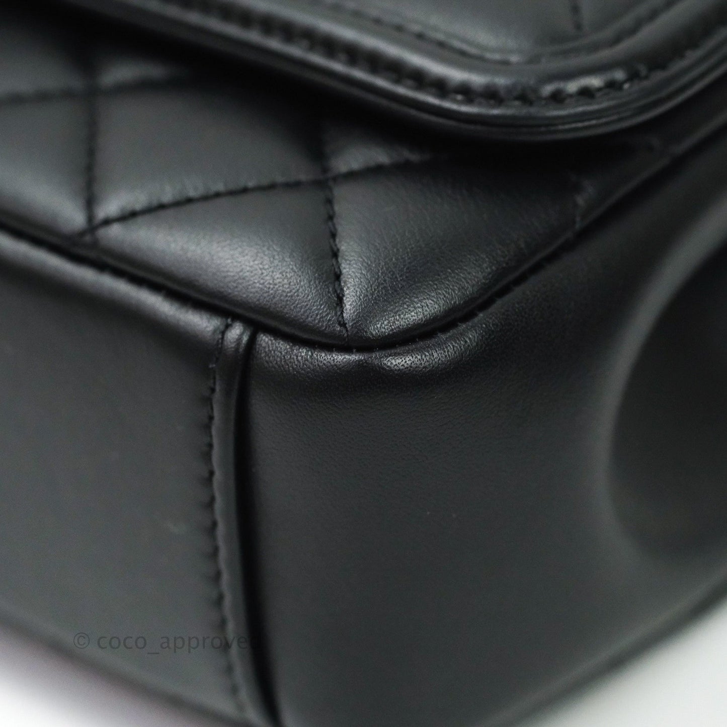 Chanel Quilted Small CC Filigree Flap Black Lambskin So Black Hardware