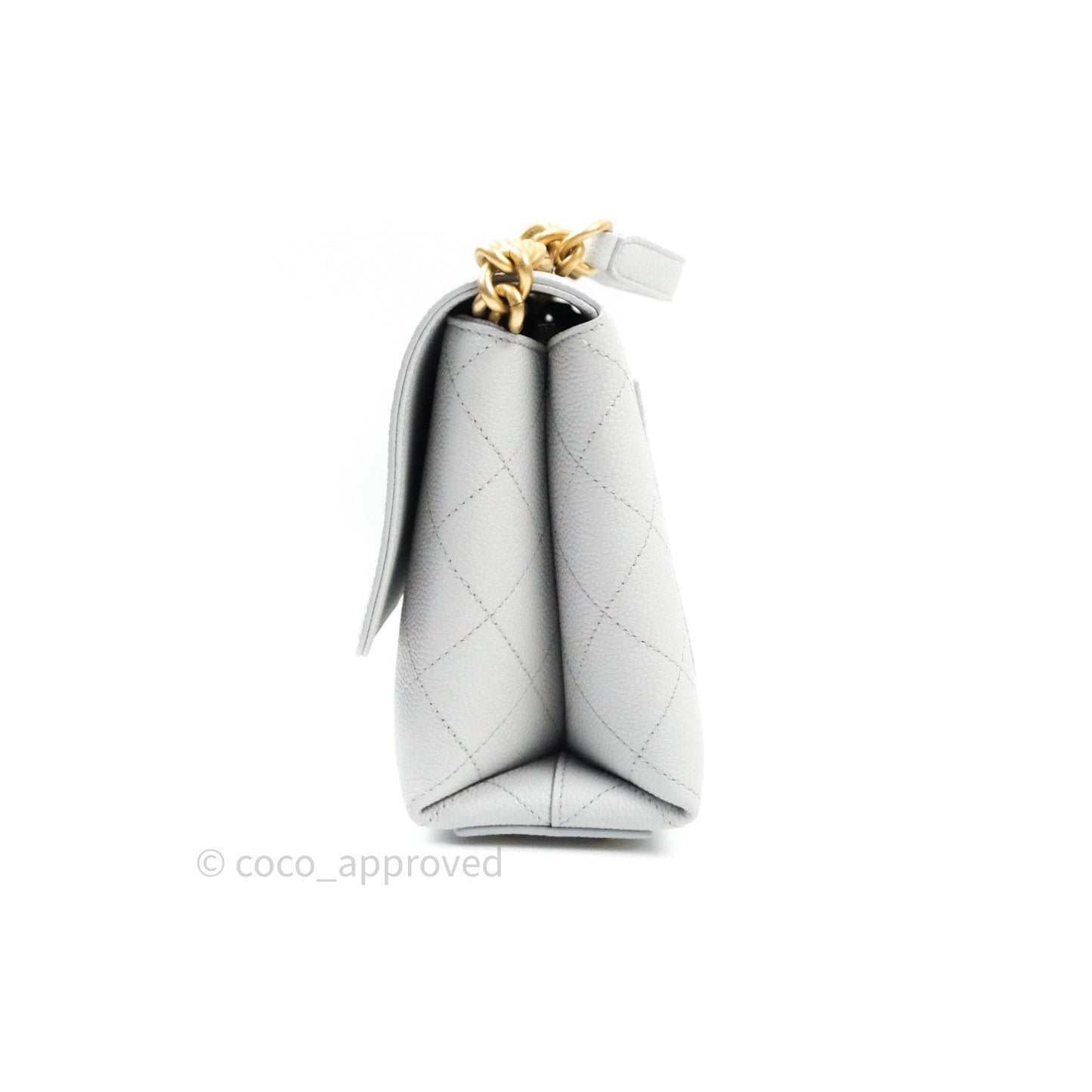 Chanel Chic Affinity Small Grained Calfskin Grey Gold Hardware