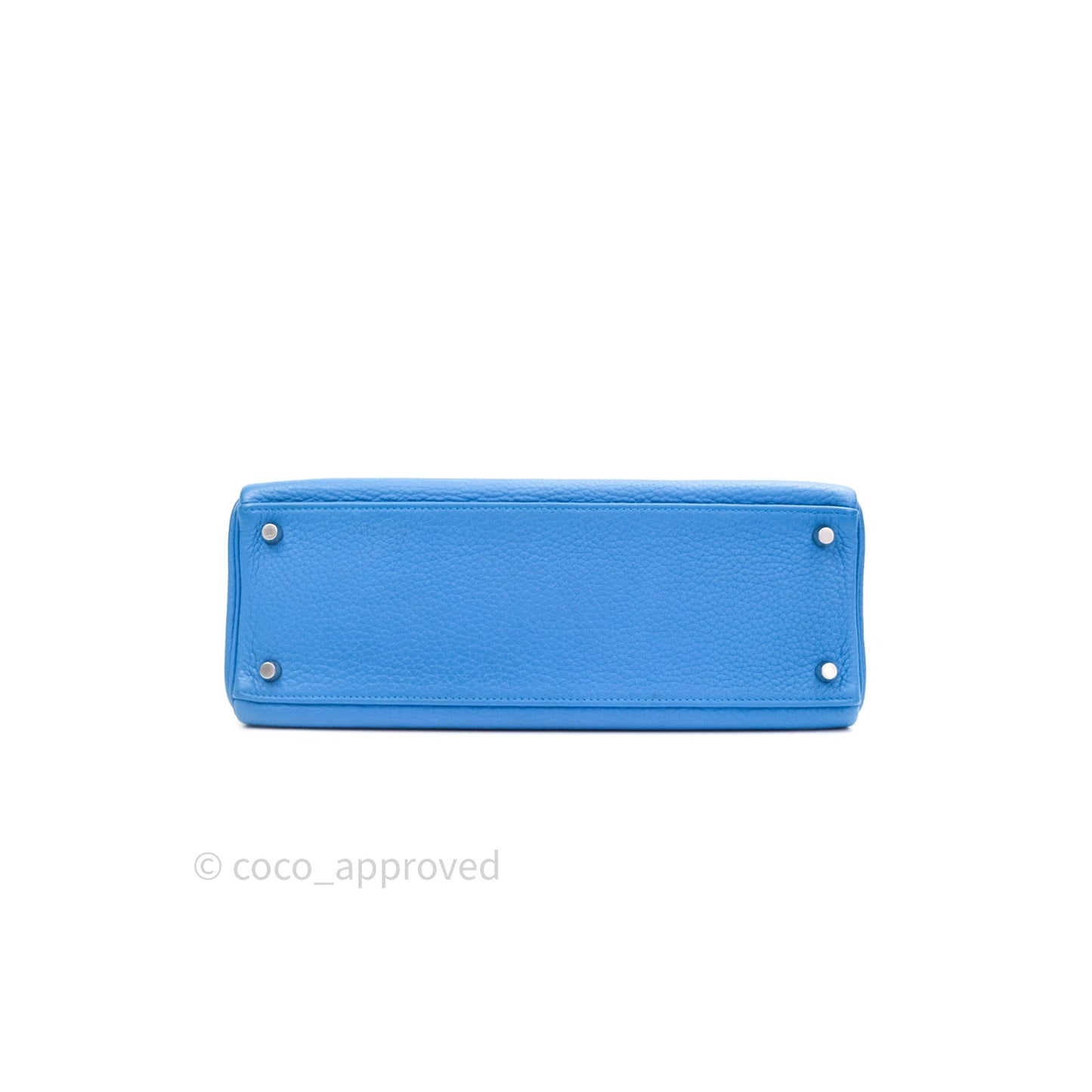 Hermès Kelly Retourne 32 Blue Mykonos Togo Palladium Hardware