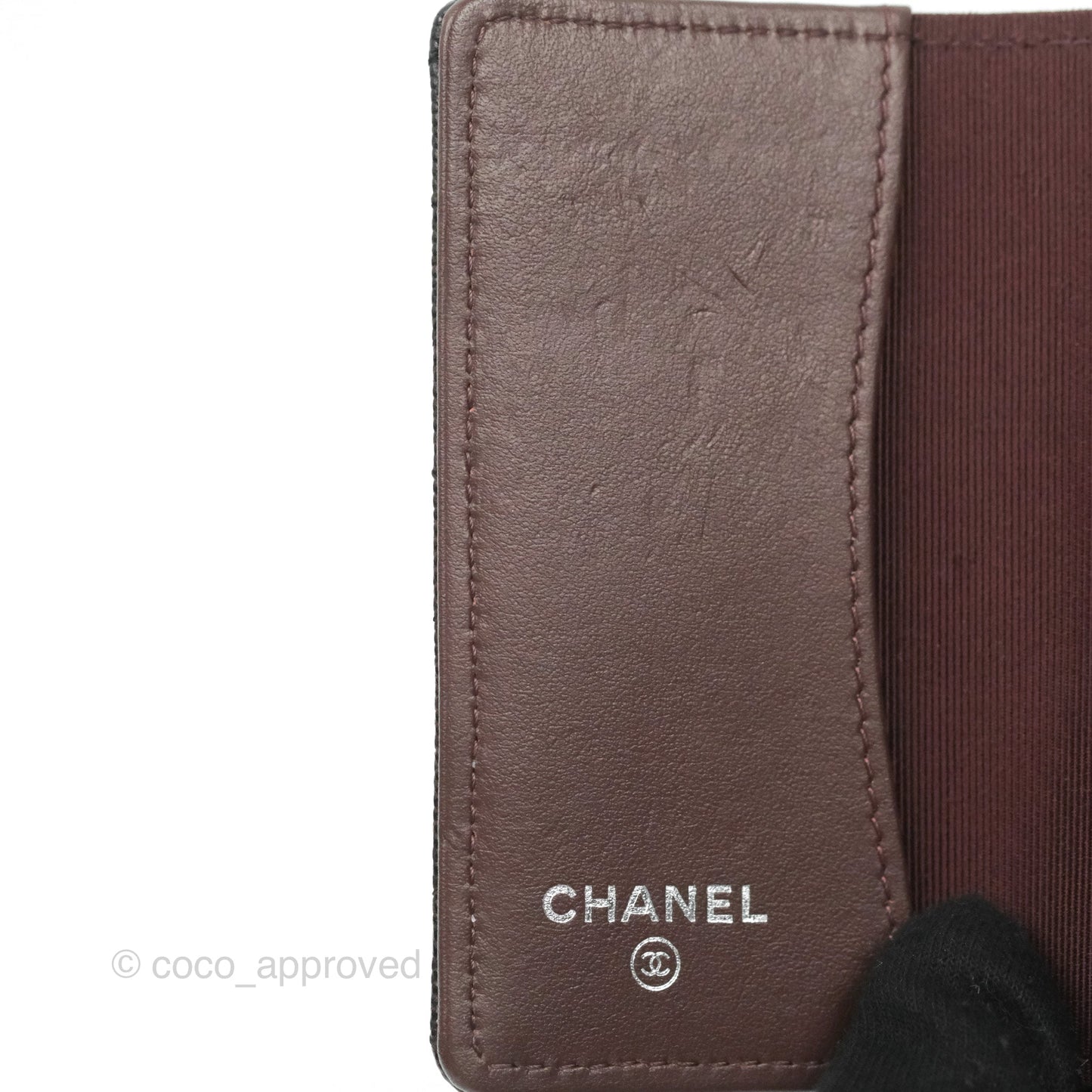 Chanel Quilted Classic 4 Key Holder Wallet Black Caviar Silver Hardware