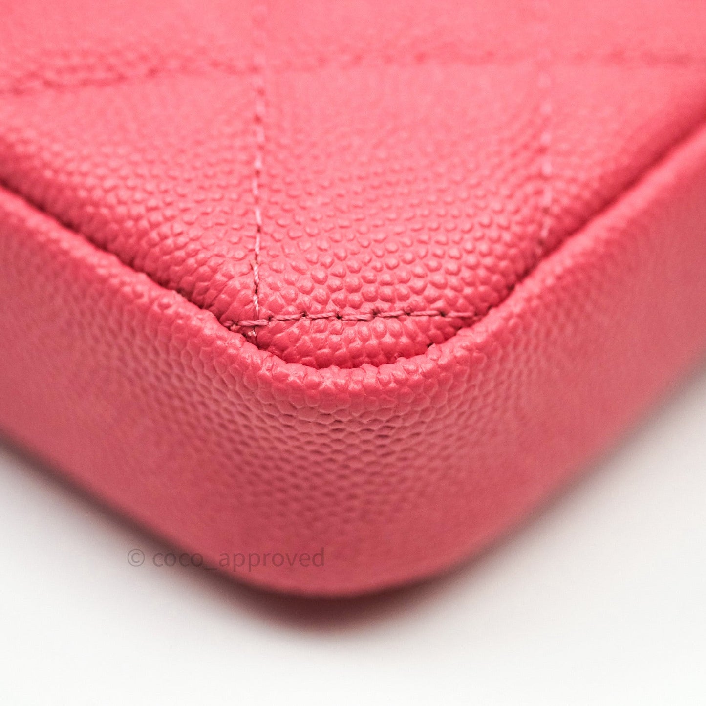 Chanel Quilted Clutch With Chain Pink Caviar Gold Hardware