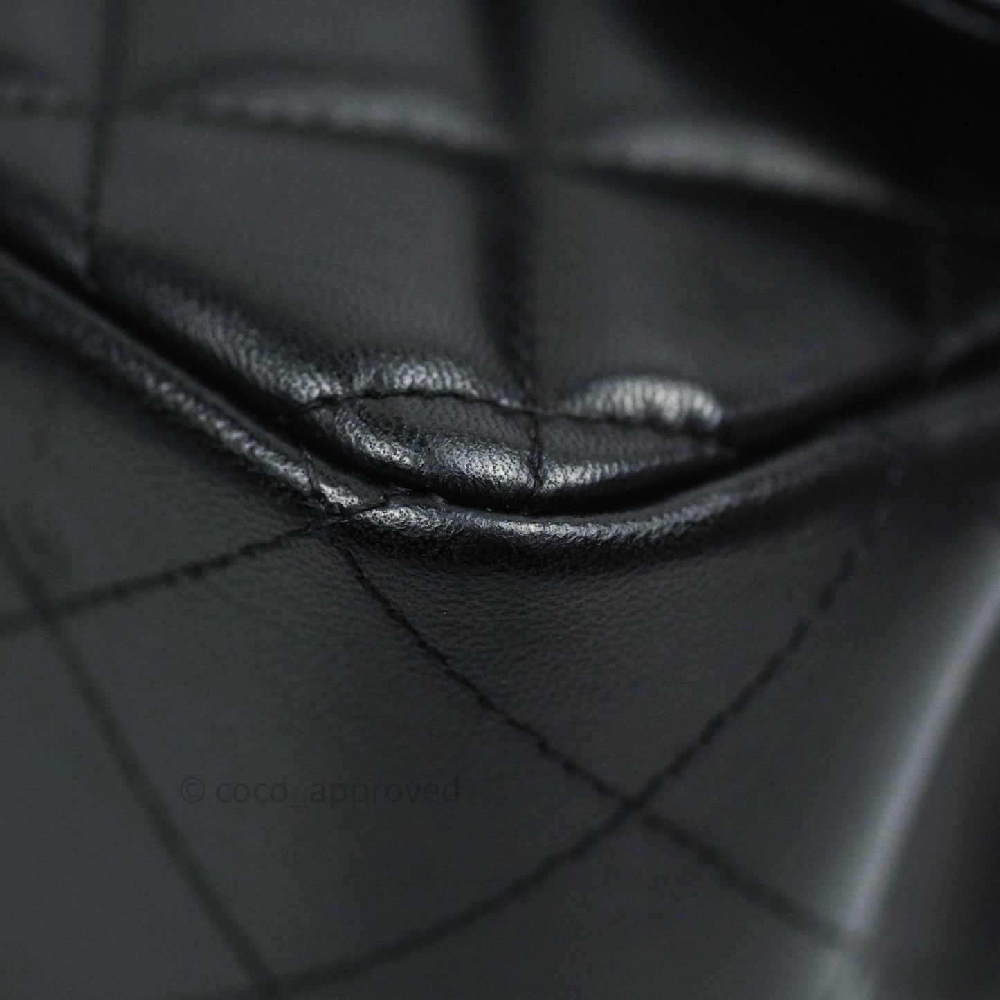 Chanel Classic Jumbo Double Flap Black Lambskin Silver Hardware⁣⁣