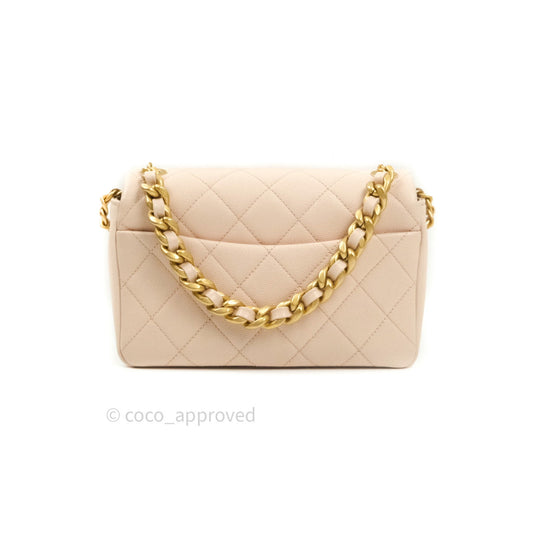 Chanel 2 Way Shoulder Bag Rose Pink Caviar Gold Hardware