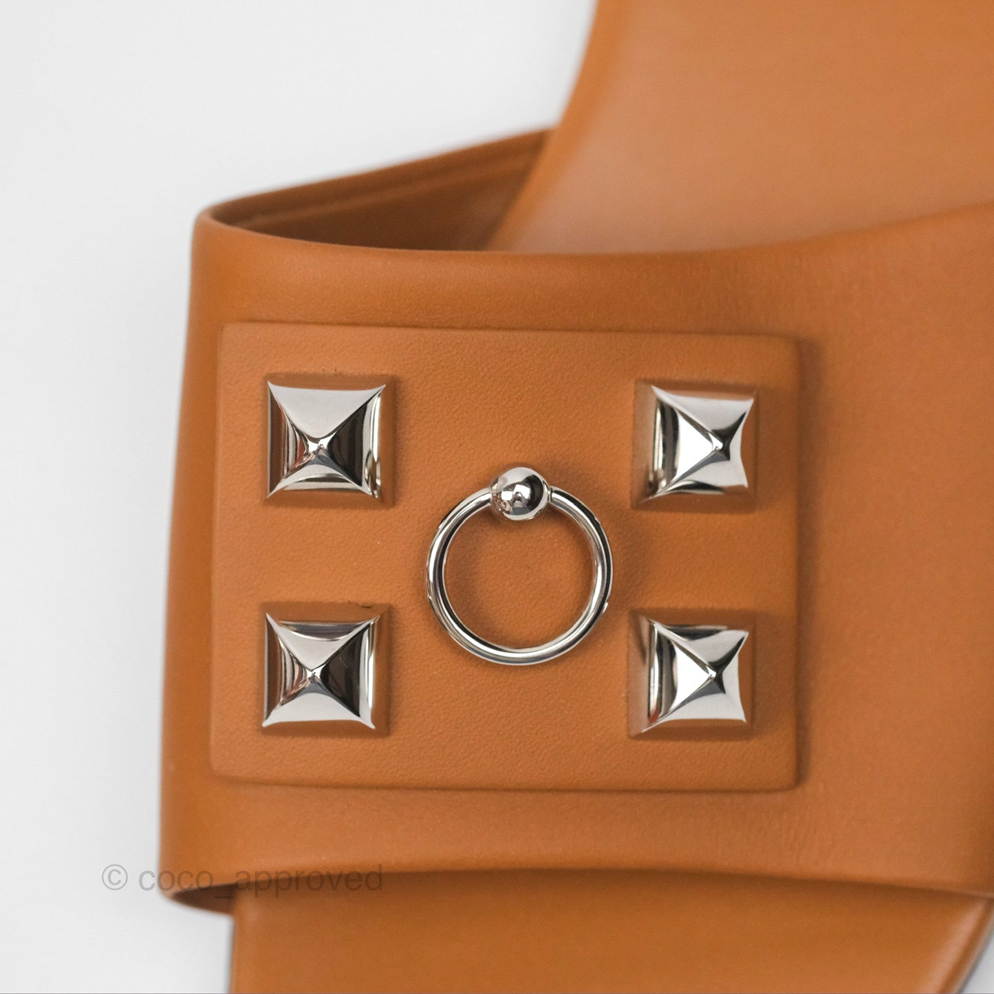 Hermès Dune Sandal Gold 37 Palladium Hardware Size 39.5