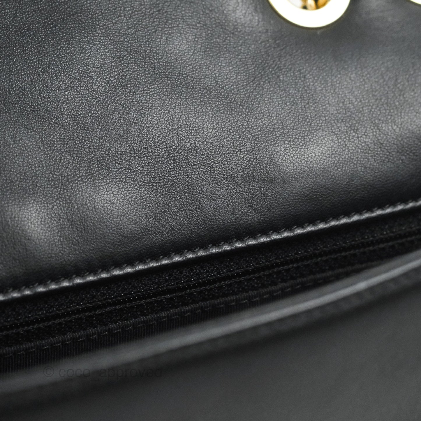 Chanel Quilted Graphic Flap Bag Black/Beige Calfskin Gold Hardware
