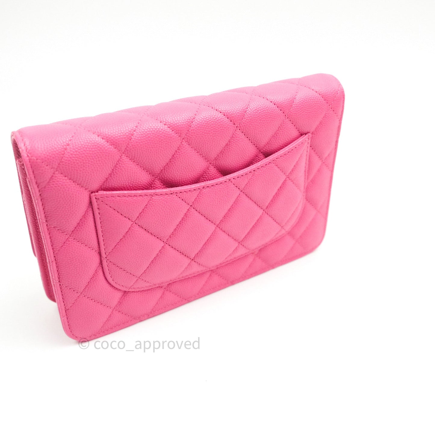 Chanel Caviar Quilted Wallet on Chain WOC Pink Light Gold Hardware 20S