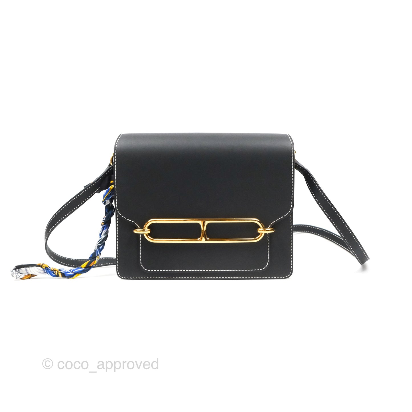 Hermès Roulis 23 Noir 89 Sombrero Gold Hardware