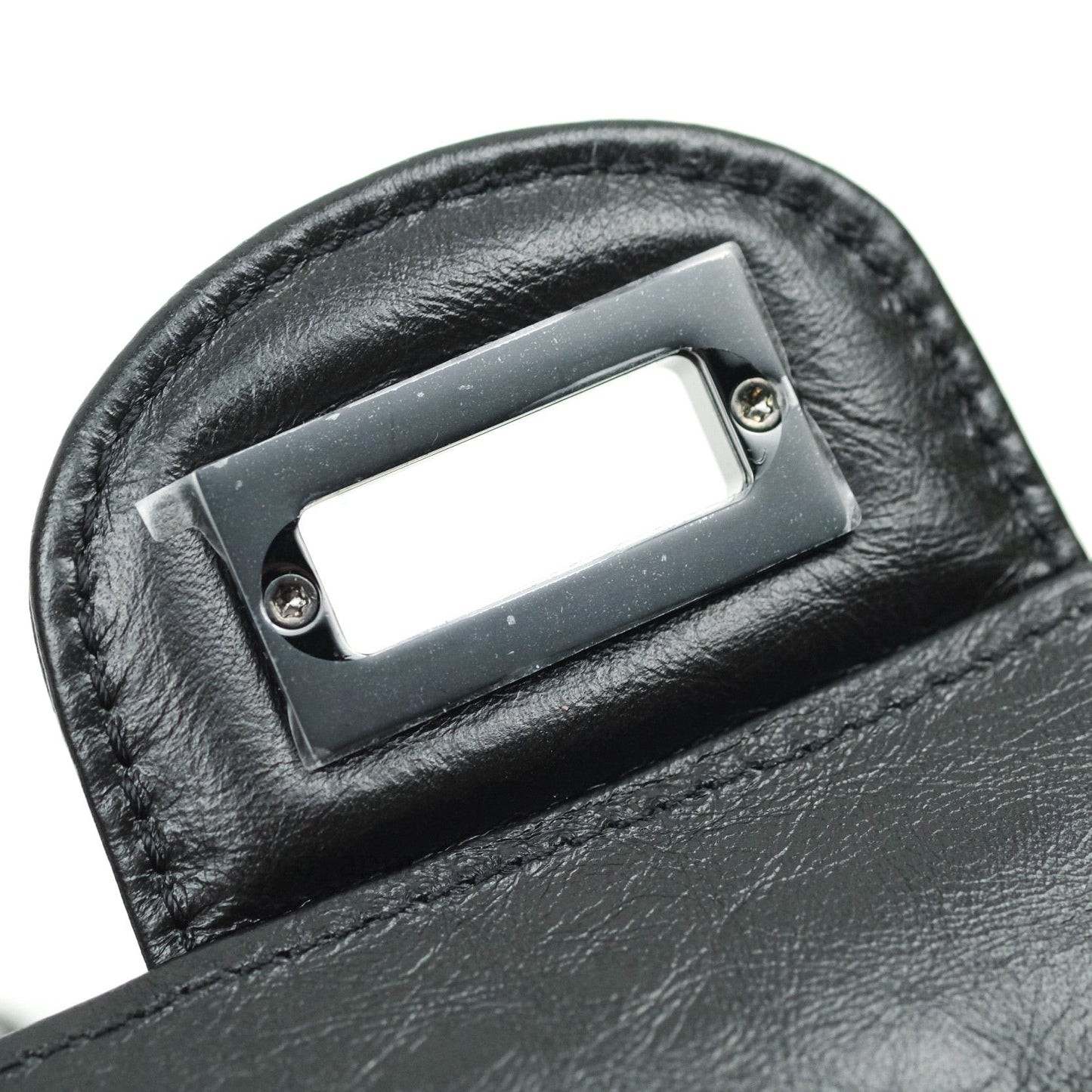 Chanel Mini Reissue 224 So Black Chevron Calfskin Black Hardware