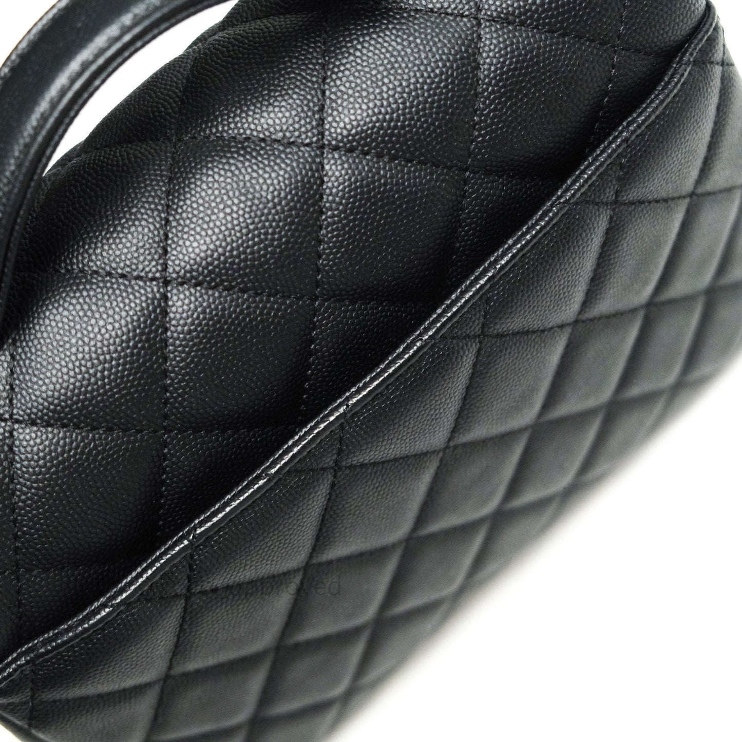 Chanel Quilted Medium Business Affinity Flap Black Caviar Light Gold Hardware