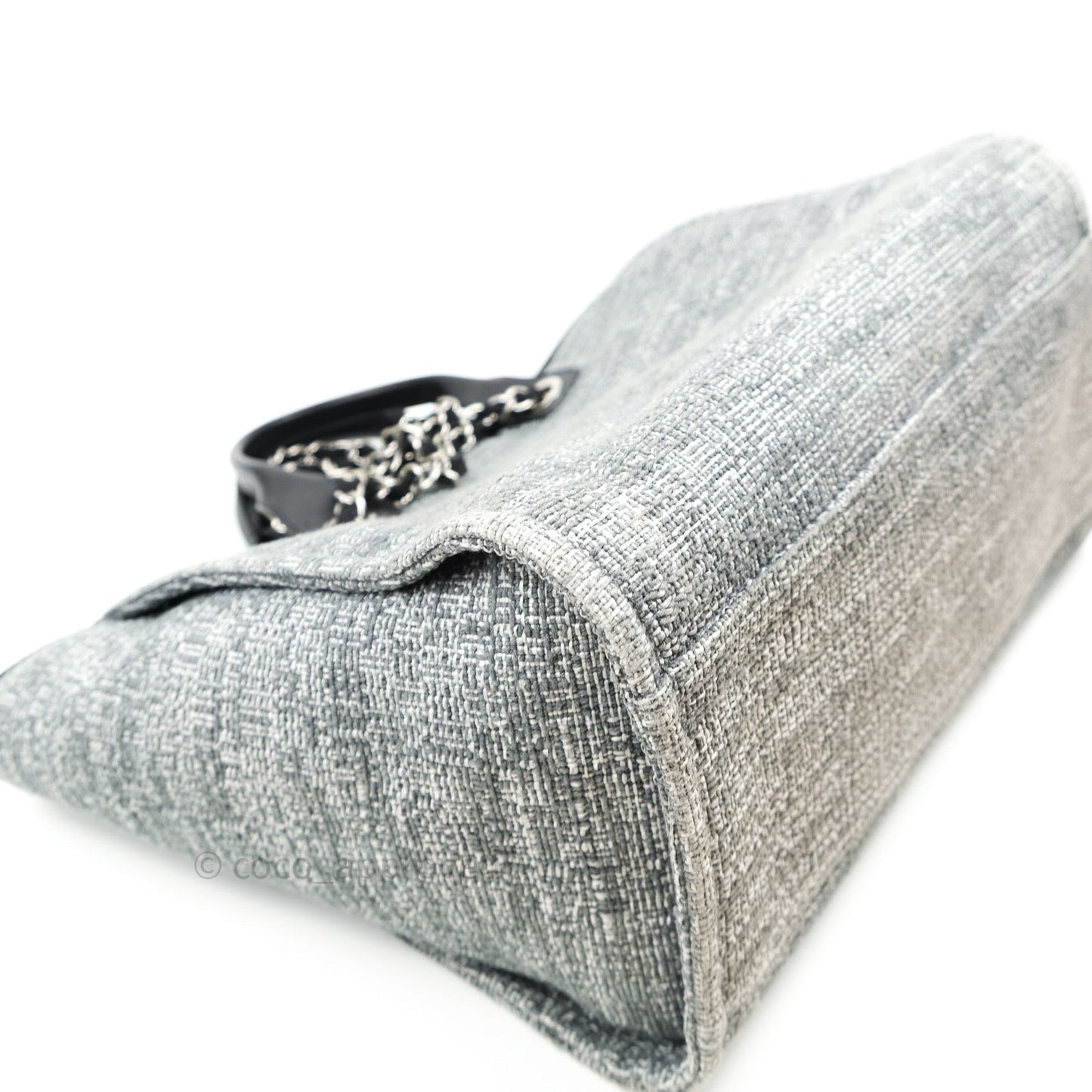 Chanel Large Deauville Charcoal Grey Canvas