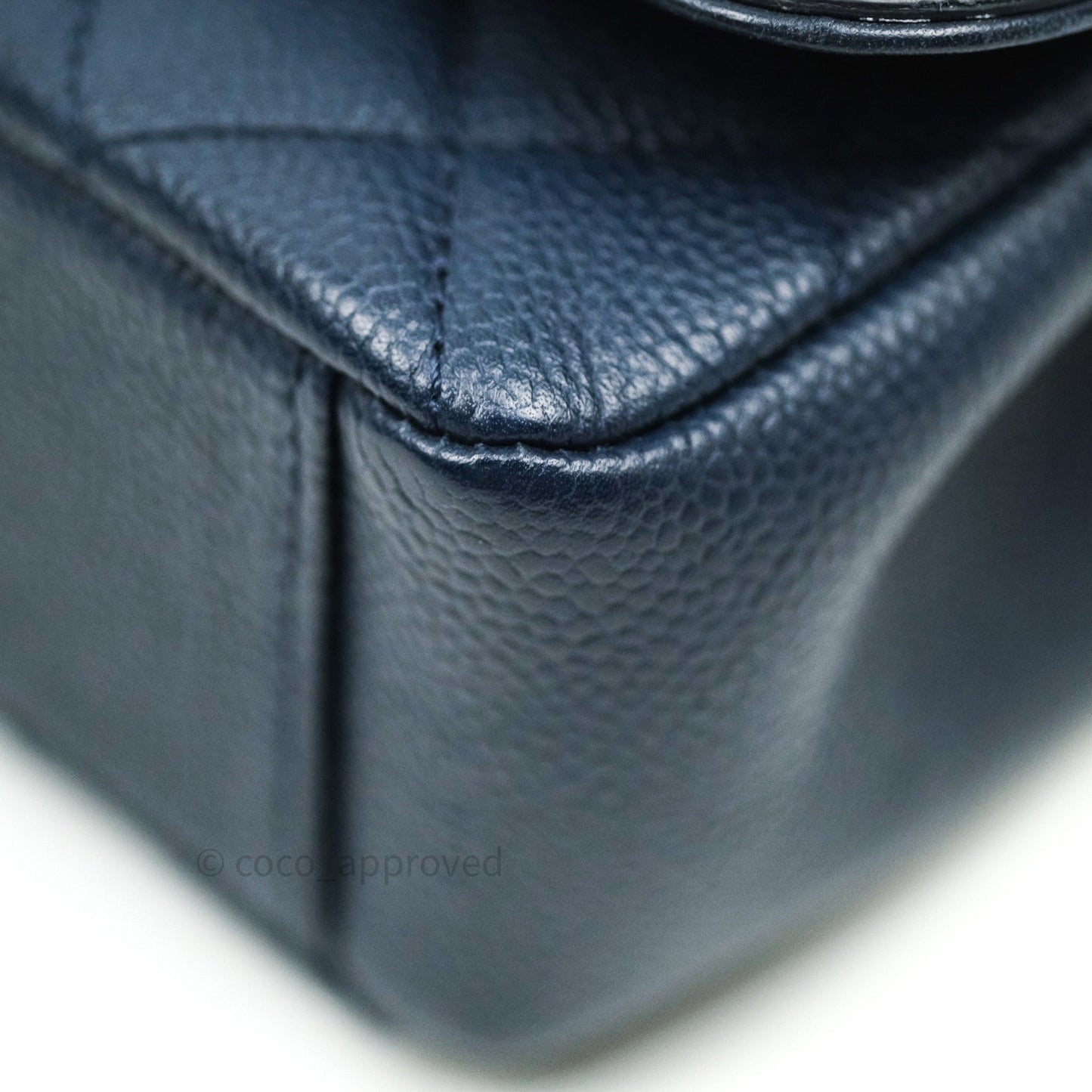 Chanel Caviar Quilted Small CC Filigree Flap Navy Black