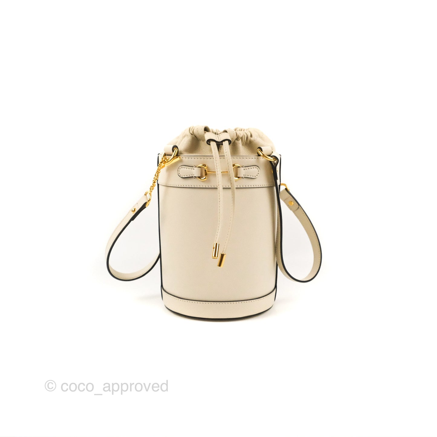 Gucci Horsebit 1955 Small Bucket Bag Cream