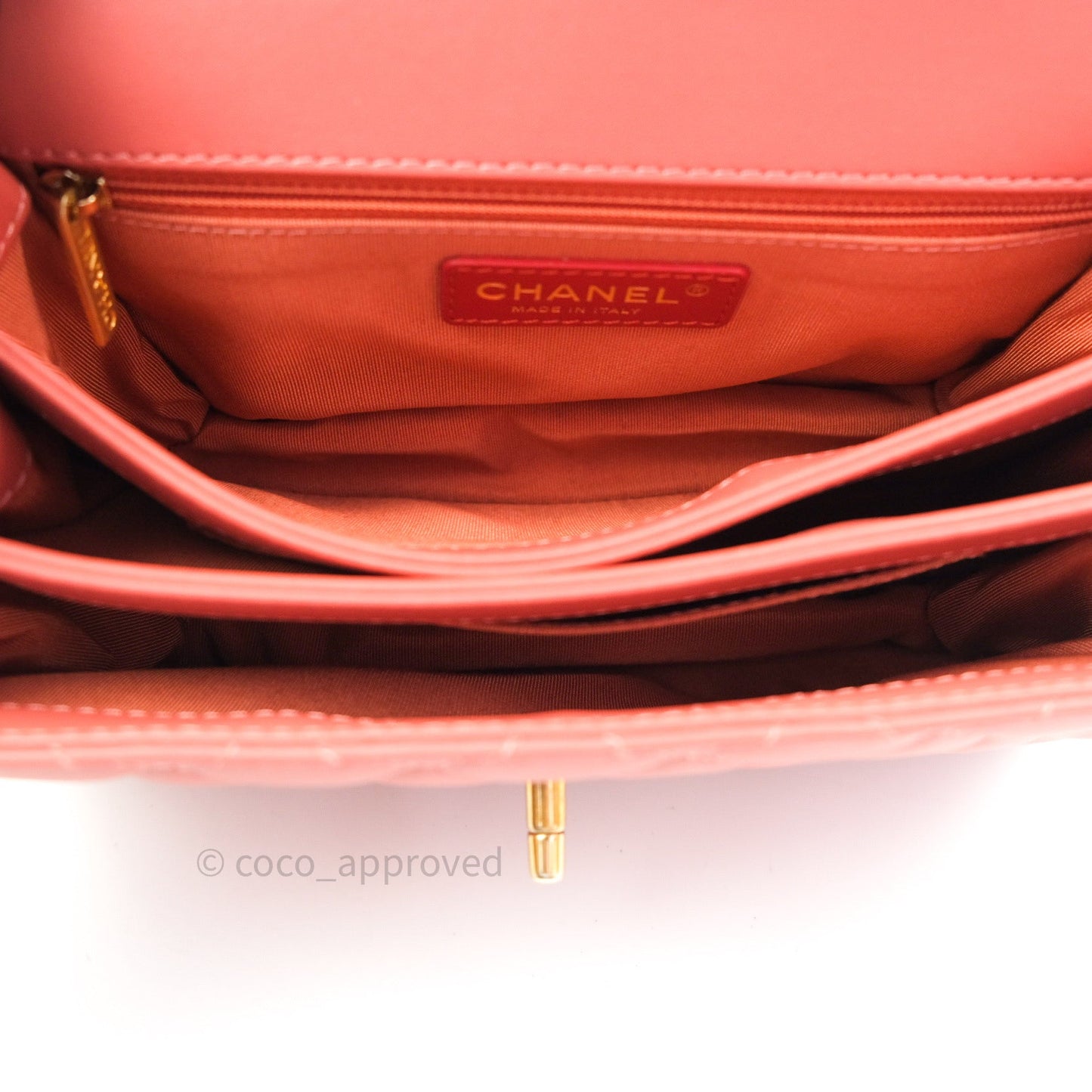 Chanel Coco Vintage Flap Bag Peachy Beige Lambskin Gold Hardware 18C