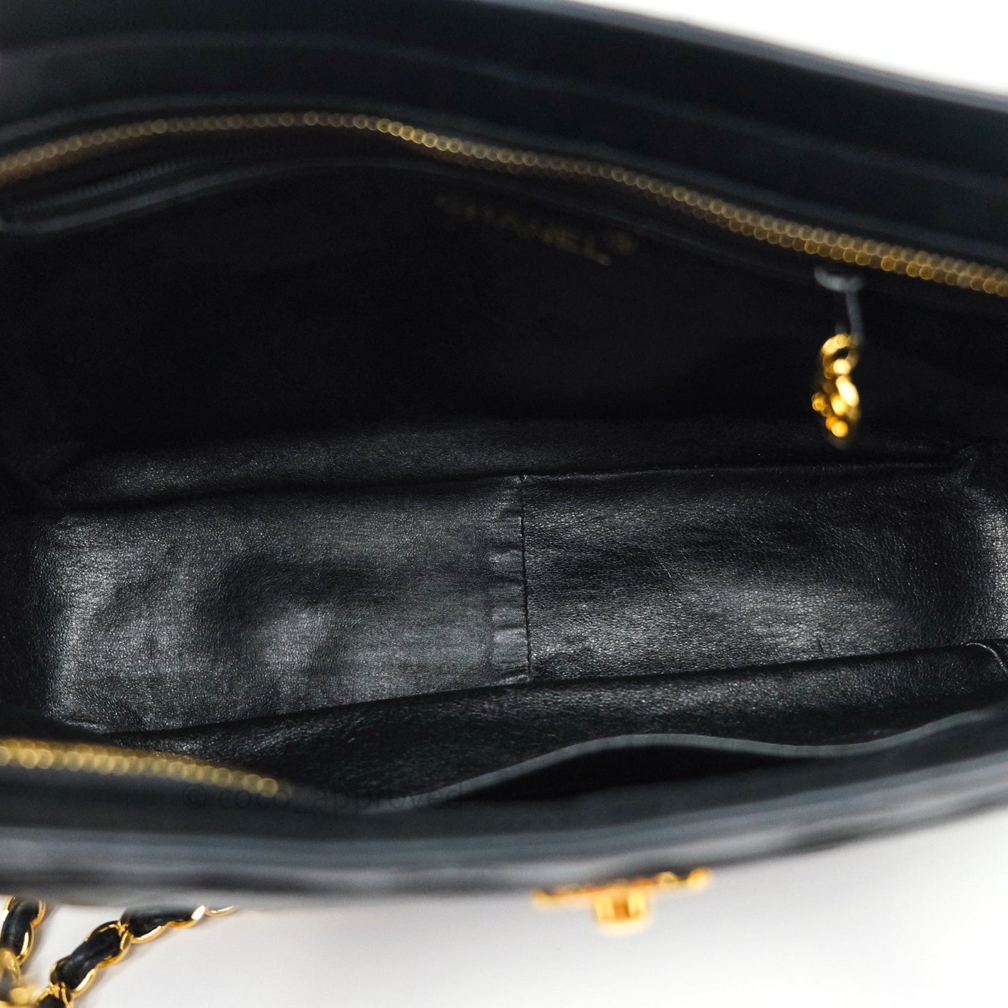 Chanel Black Quilted Lambskin Vintage Classic Camera Bag 24K Gold Hardware