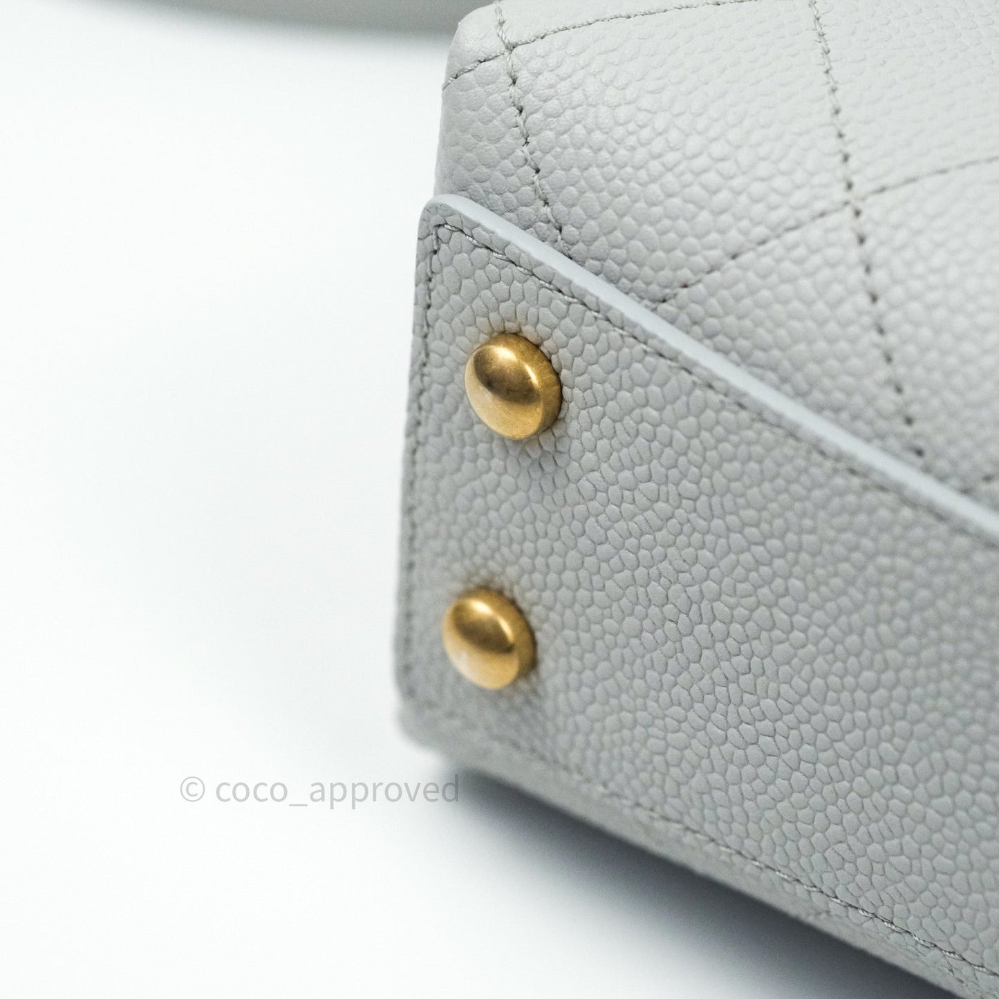 Chanel Chic Affinity Small Grained Calfskin Grey Gold Hardware