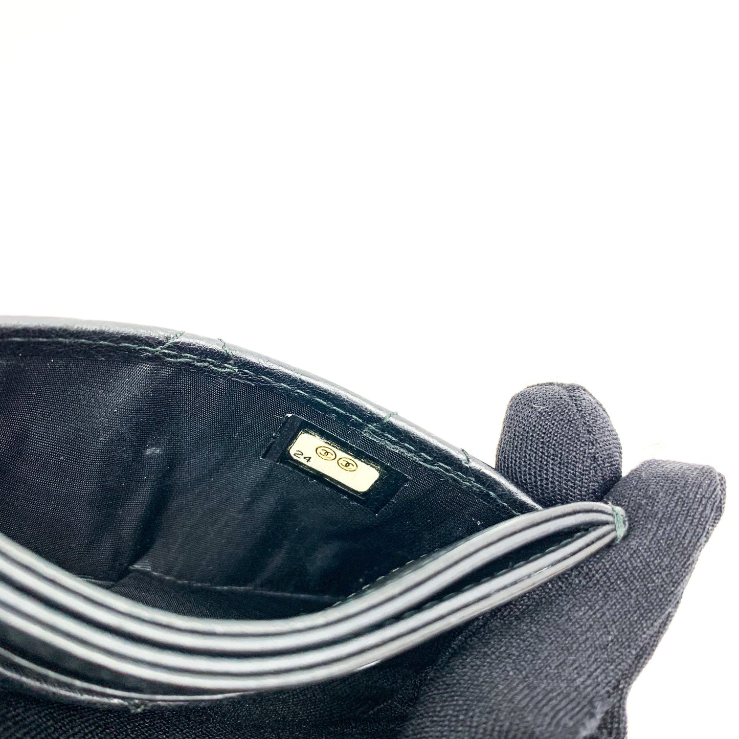 Chanel So Black Quilted Classic Calfskin Flat Card Holder