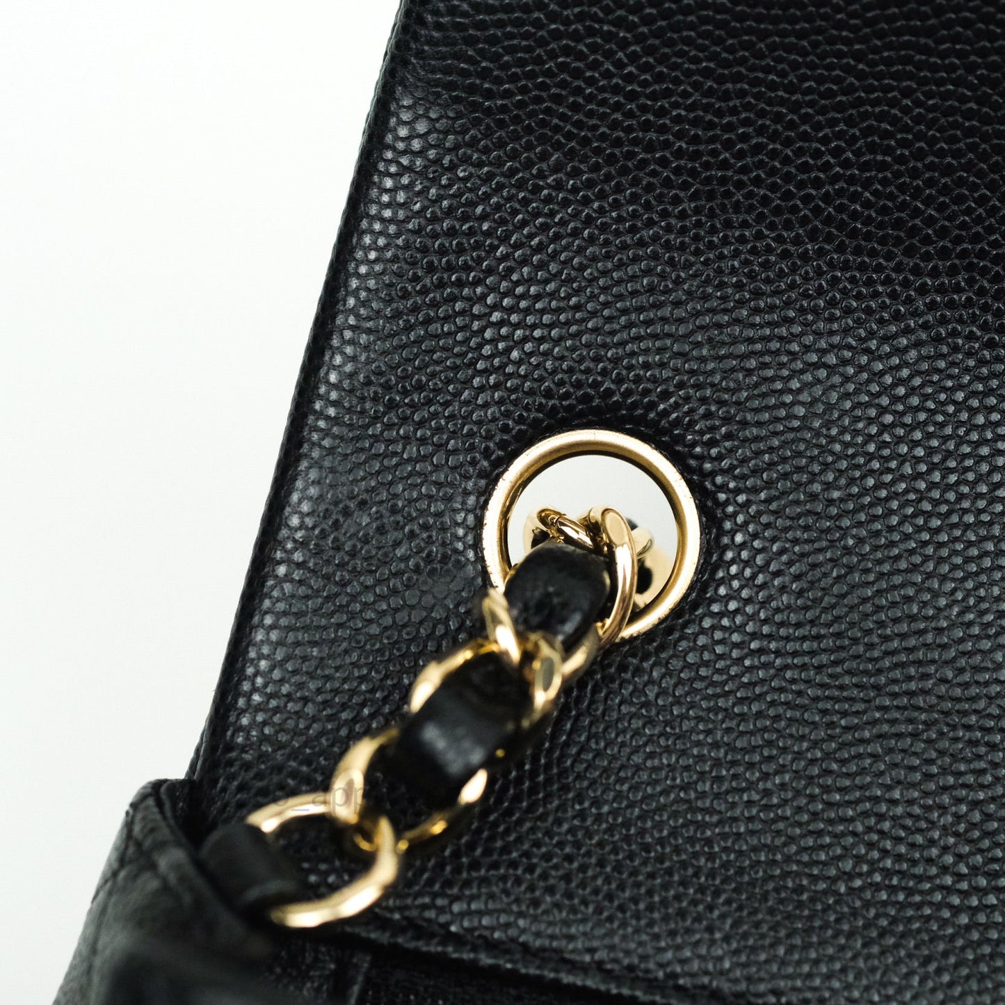 Chanel Quilted Mini Rectangular Black Caviar Gold Hardware 18B
