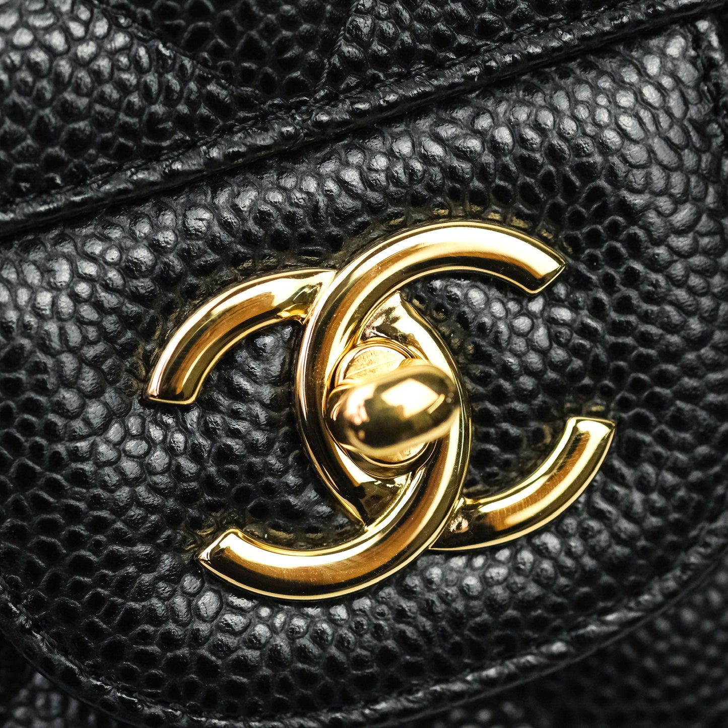 Chanel Jumbo Double Flap Black Caviar Gold Hardware⁣⁣