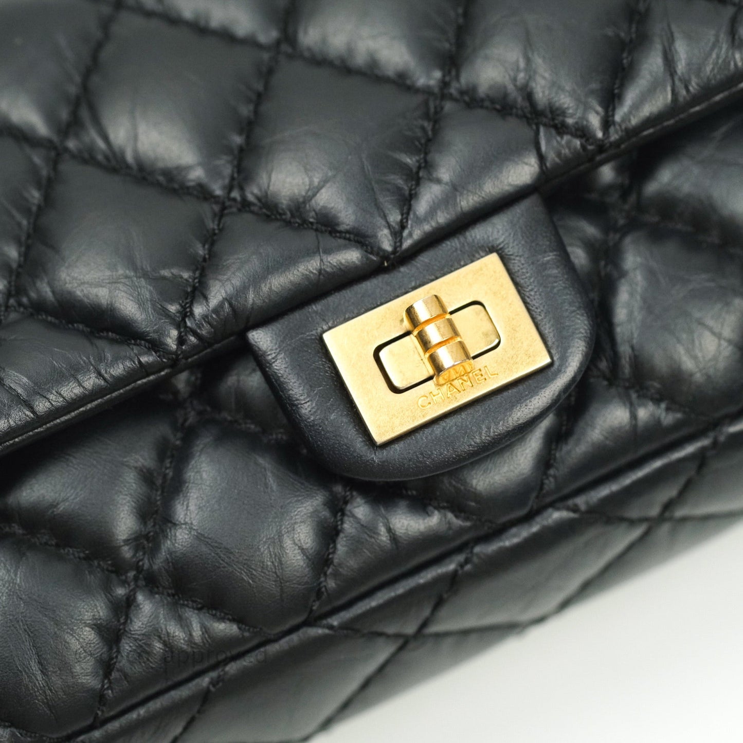 Chanel Reissue 2.55 Aged Calfskin Quilted Chain Waist Bag Black