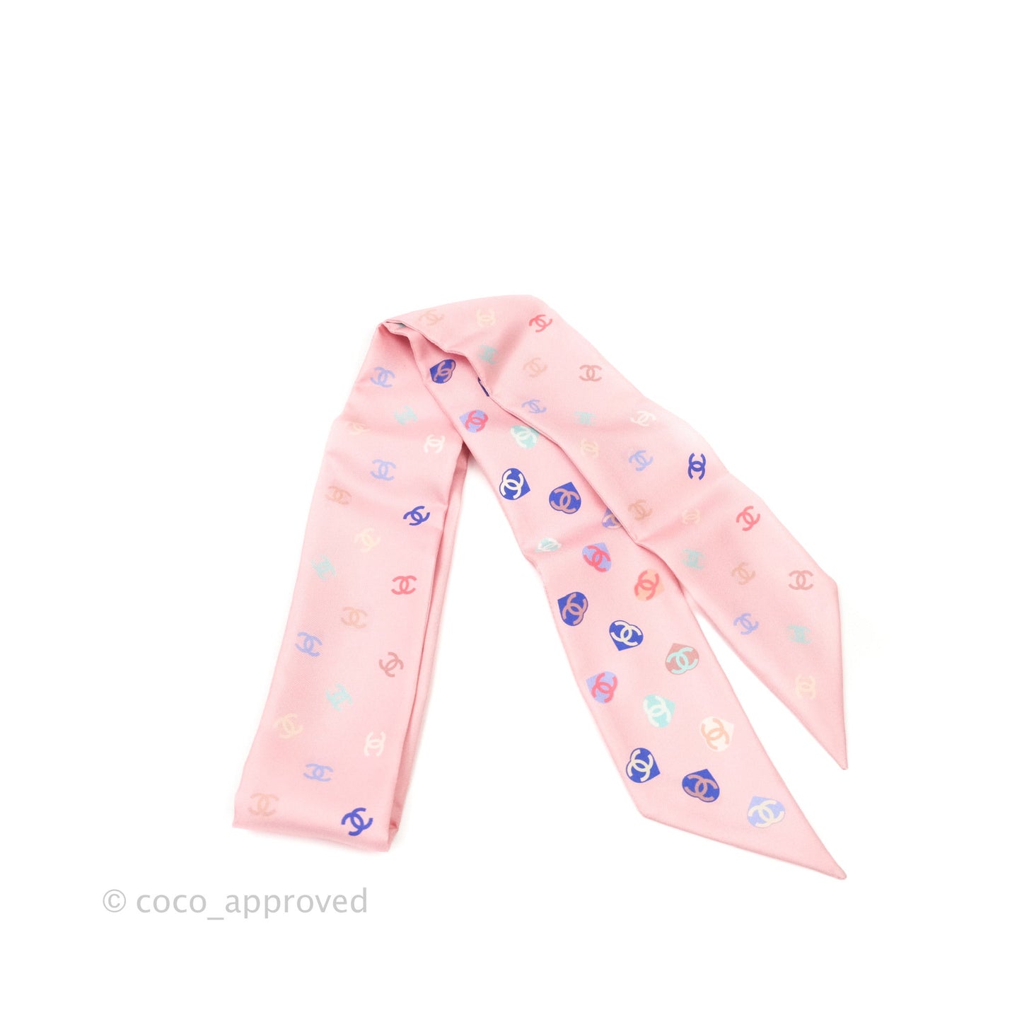 Chanel CC Silk Twilly in Pink