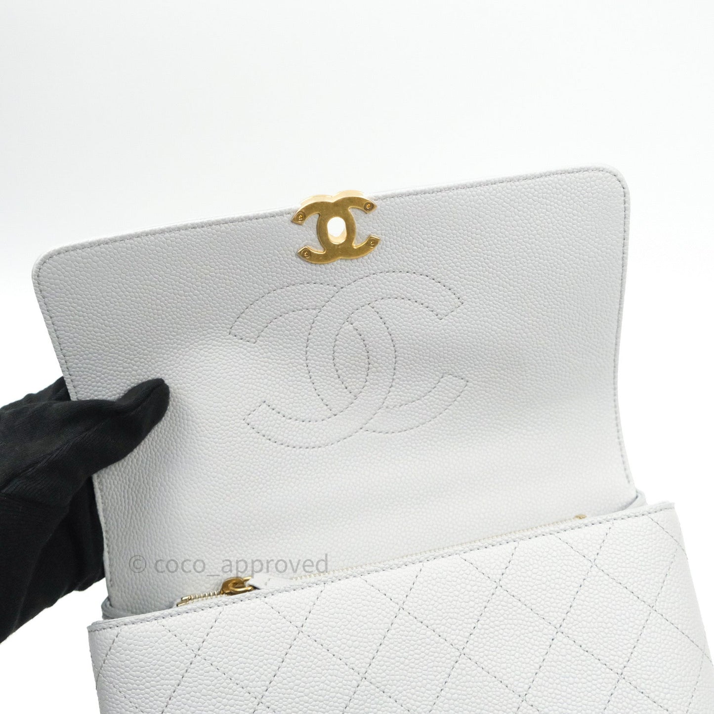 Chanel Chic Affinity Small Grained Calfskin Grey Gold Hardware
