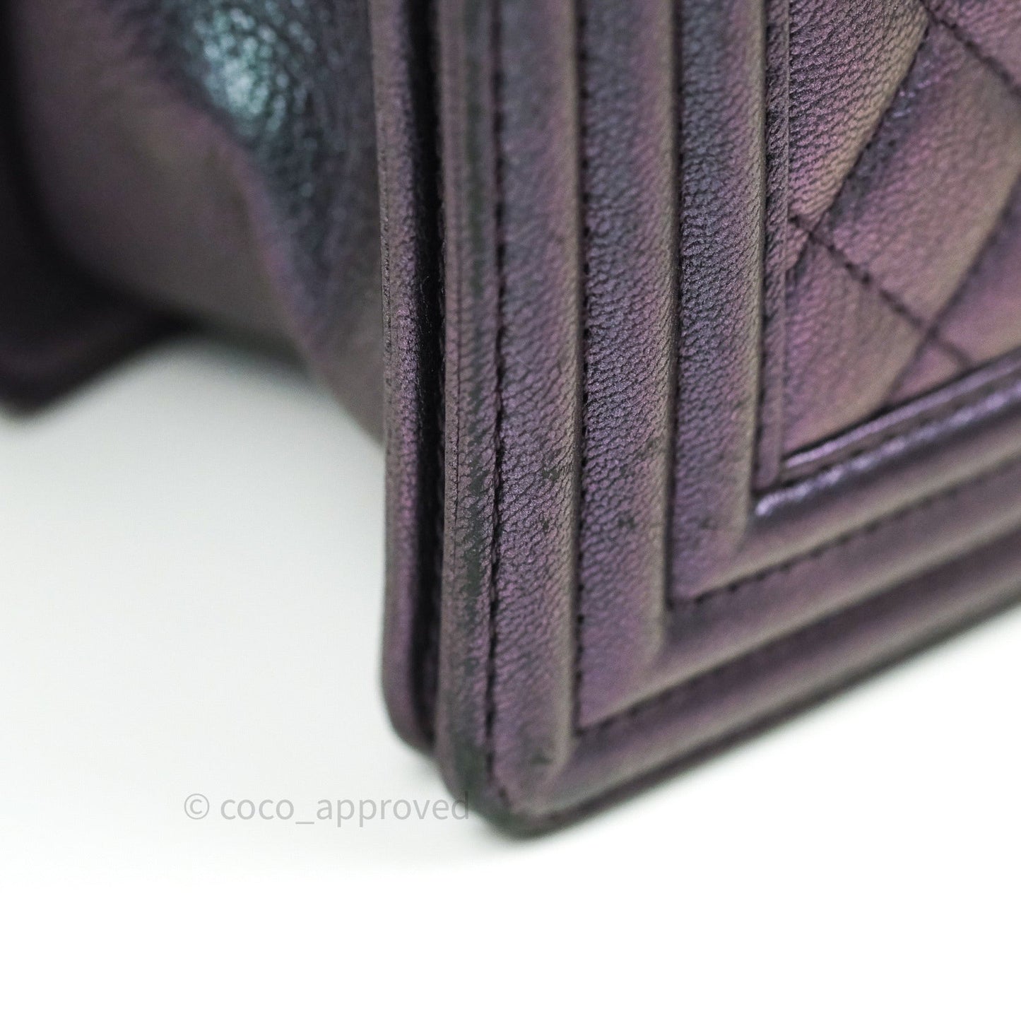 Chanel Purple Mermaid Iridescent Medium Calfskin Boy Bag