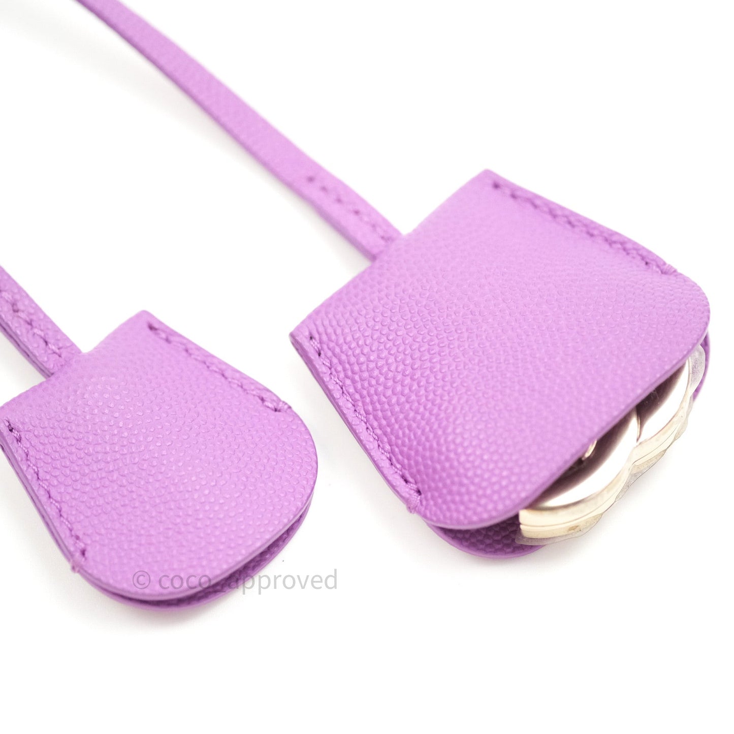 Chanel Quilted Medium CC Filigree Vanity Case Purple Caviar Gold Hardware