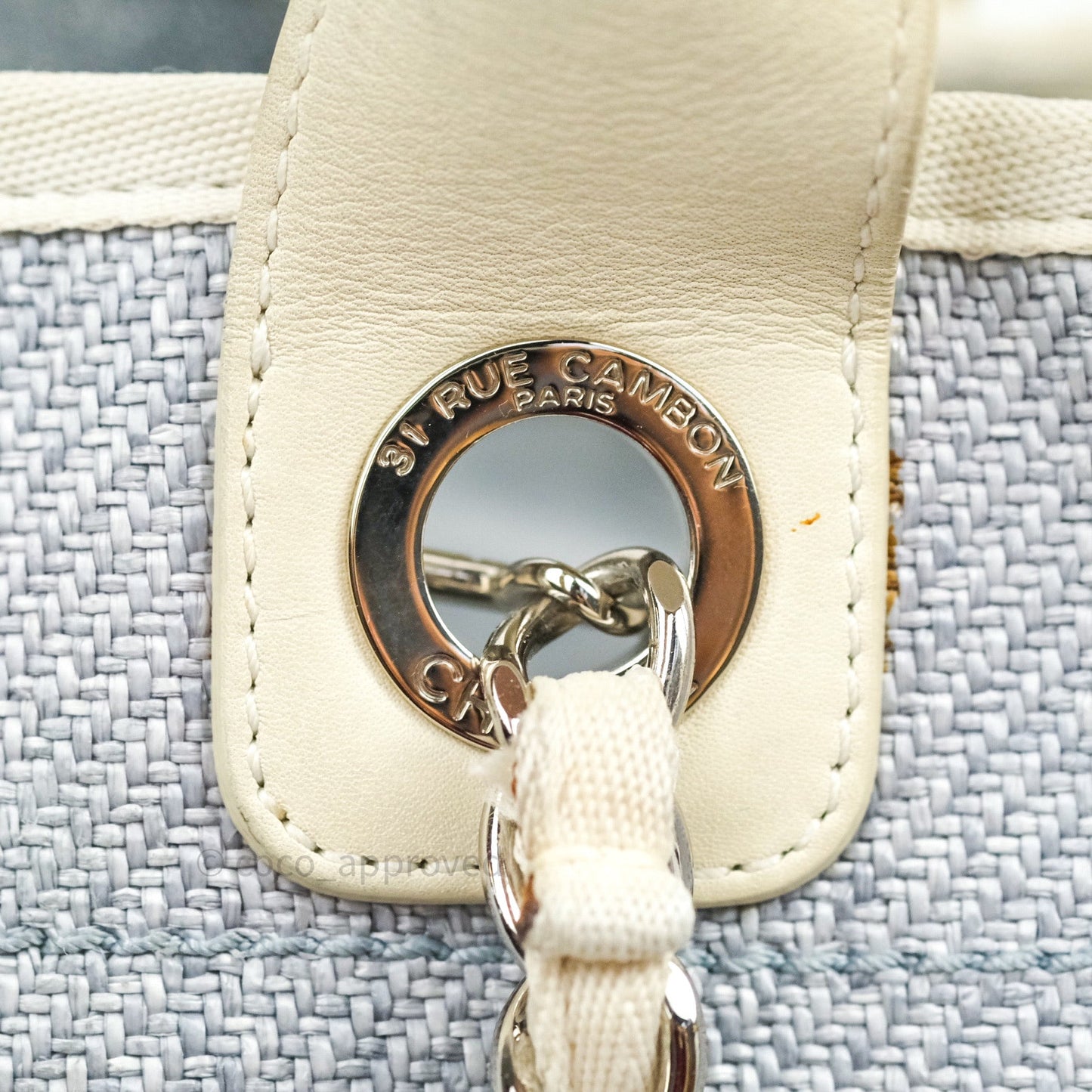 Chanel Canvas Extra Large Deauville Tote Light Grey