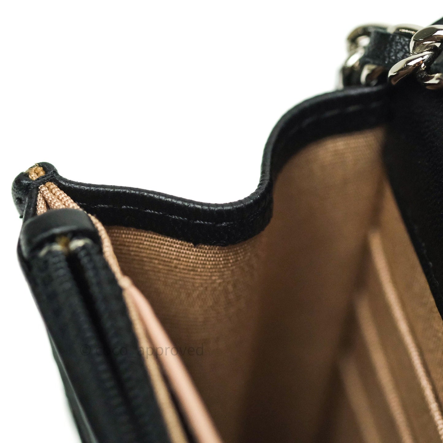Chanel Quilted Wallet on Chain WOC Black Lambskin Beige Hardware
