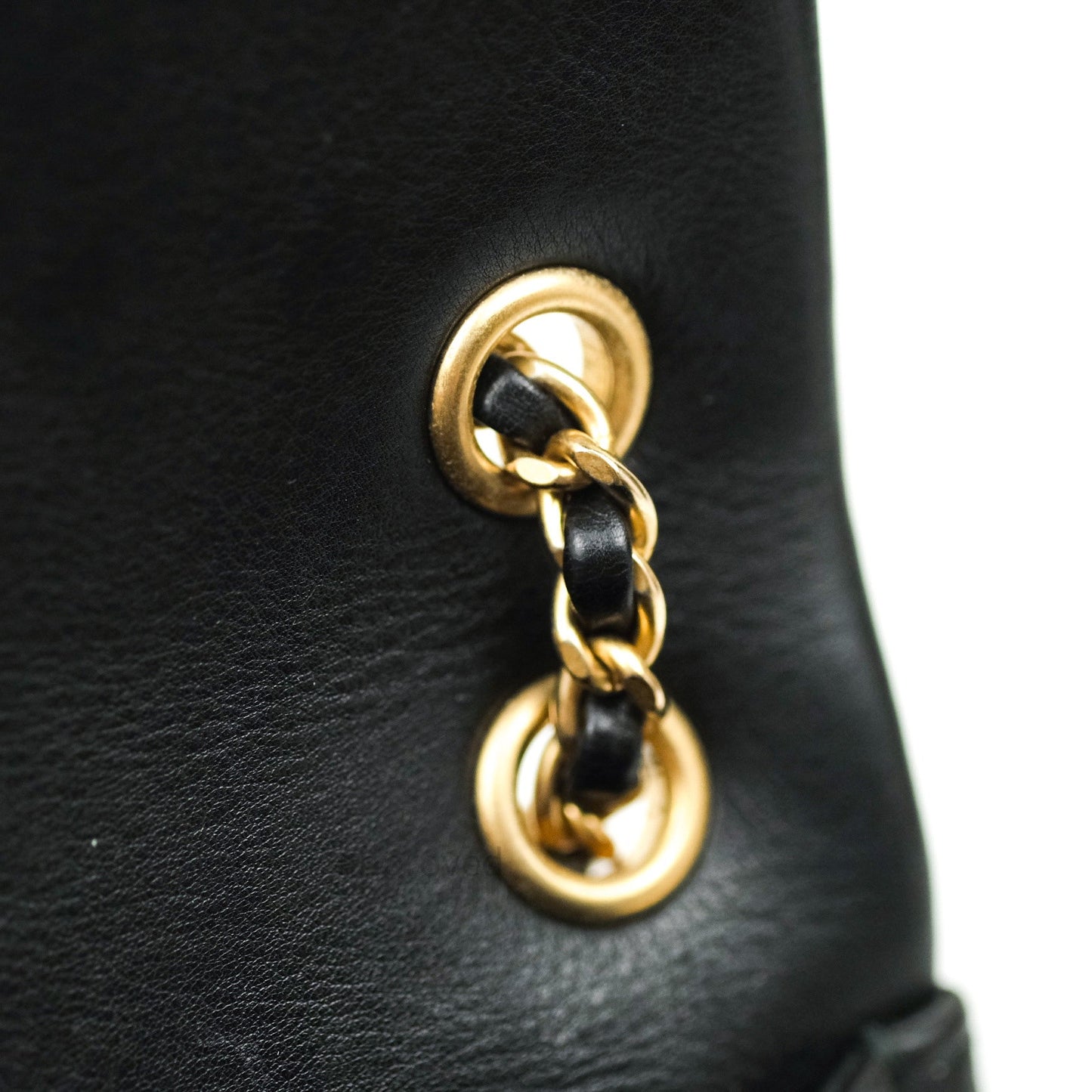 Chanel Chevron Rock The Corner Mini Black Calfskin Gold Hardware 18A