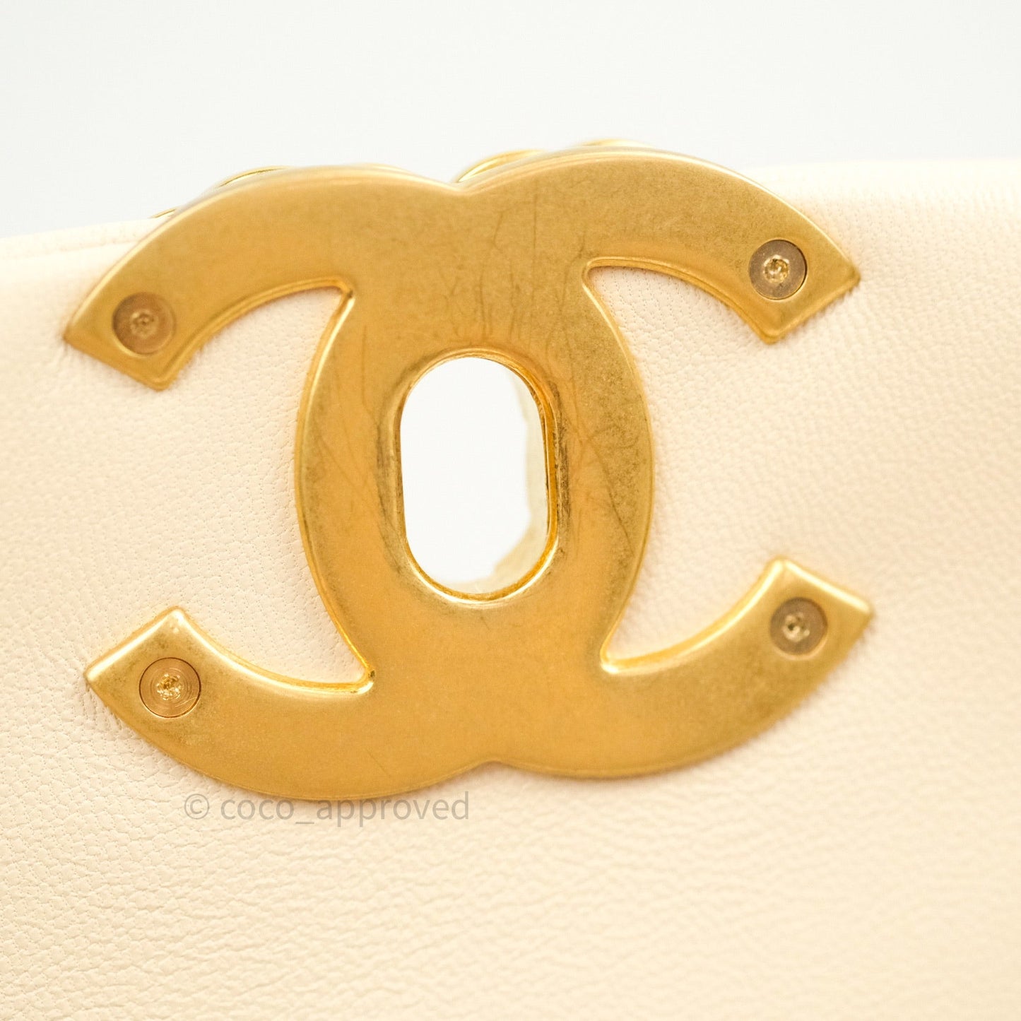 Chanel 19 Small Beige Goatskin Mixed Hardware
