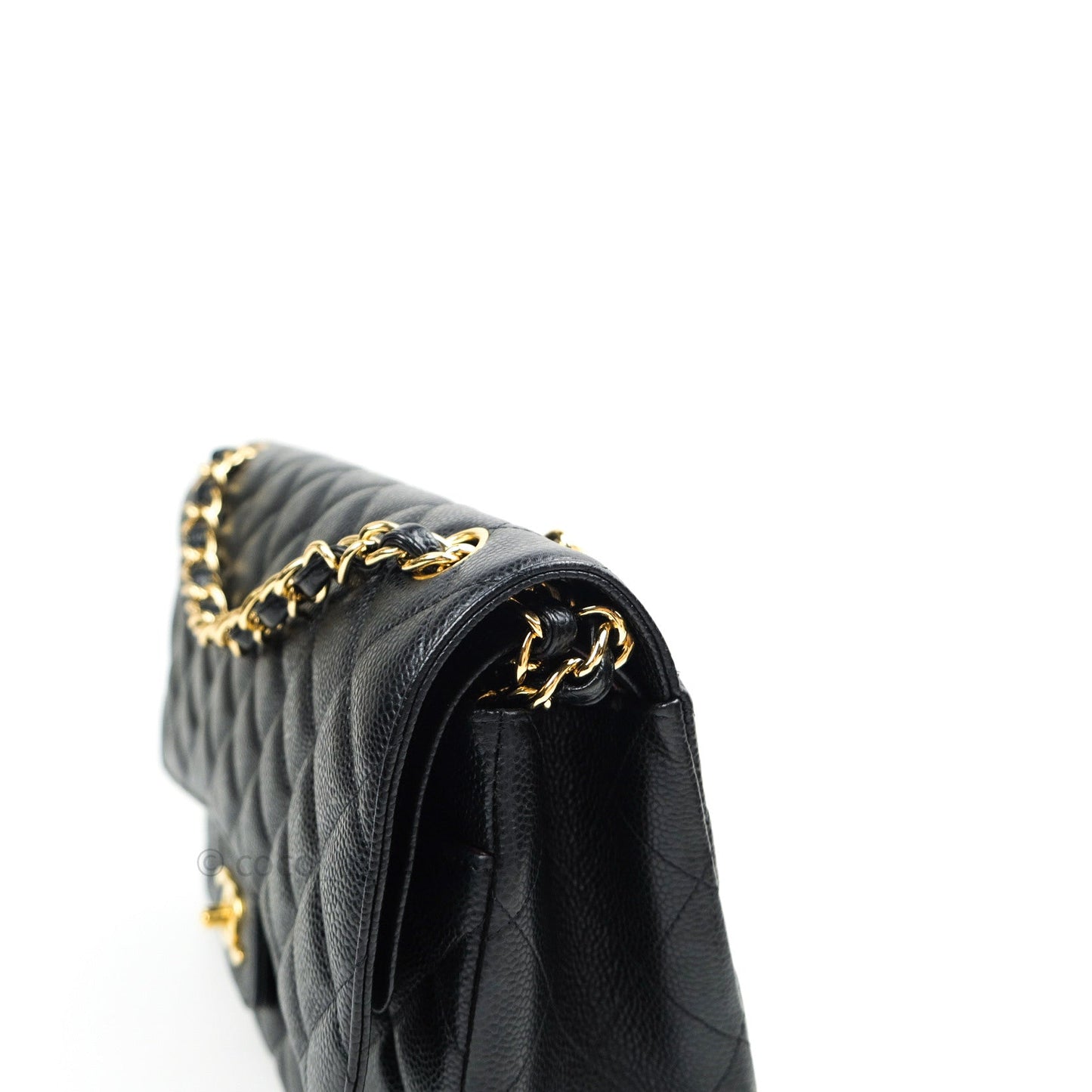 Chanel Classic Jumbo Double Flap Black Caviar Gold Hardware⁣⁣