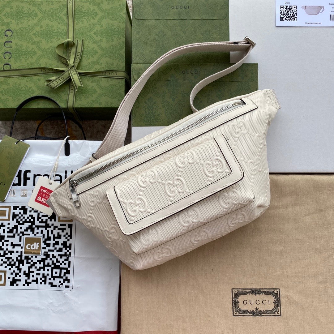 Luxury Gucci GG Embossed Belt Bag