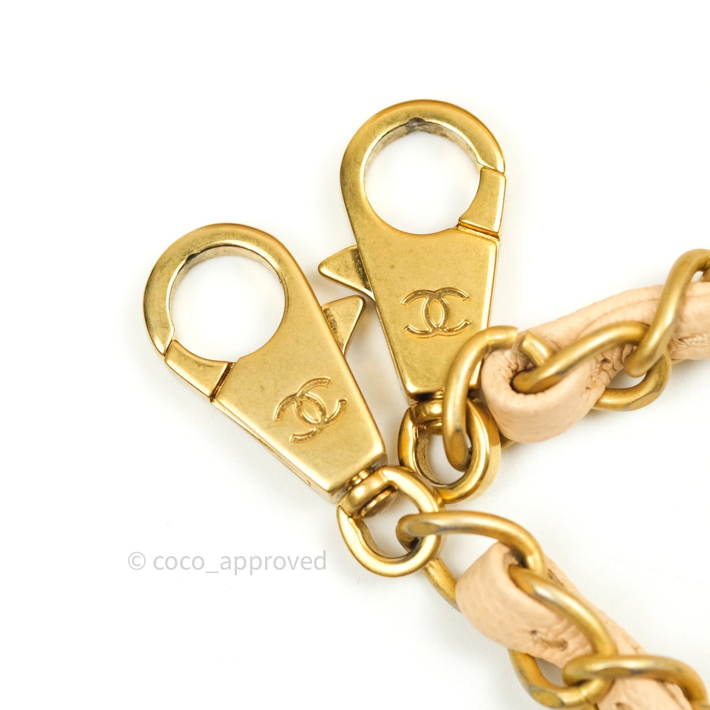 Chanel Small Coco Handle Quilted Beige Caviar Gold Hardware