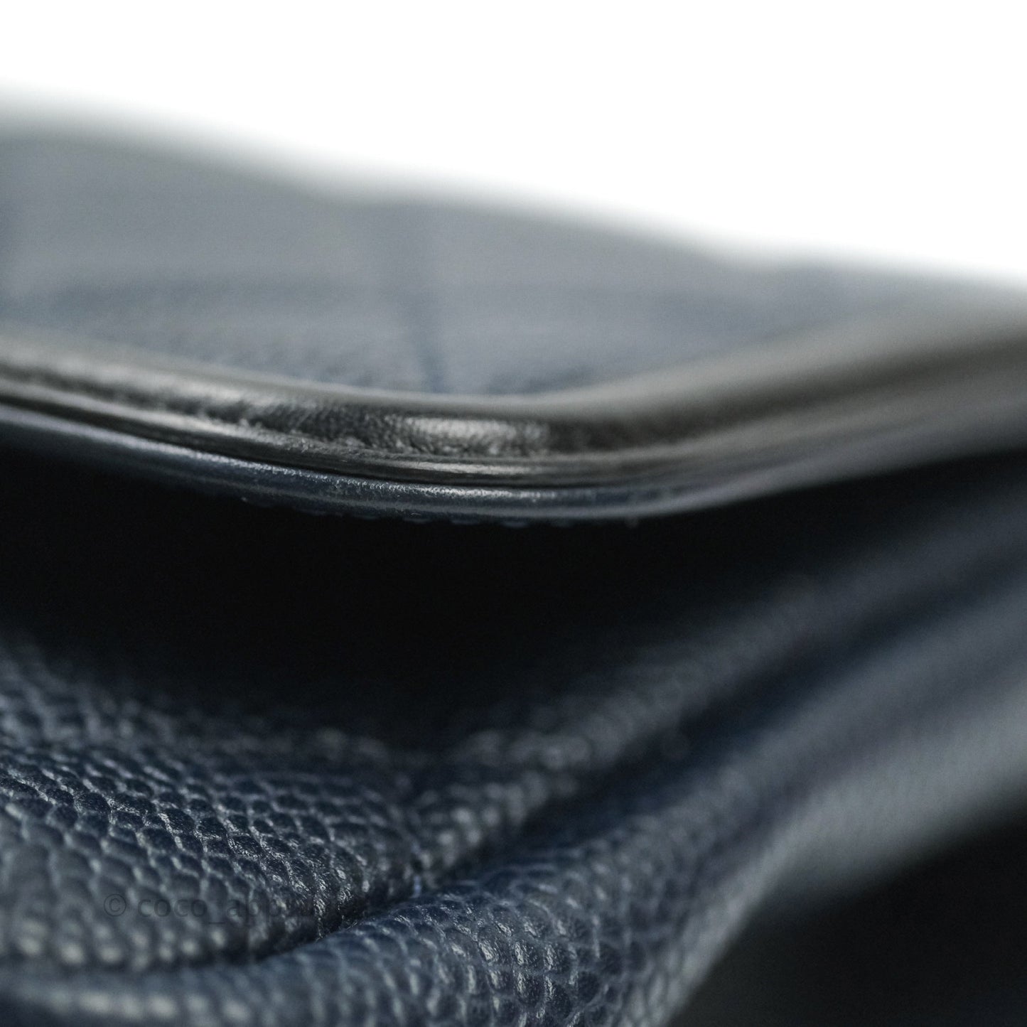 Chanel Quilted Small CC Filigree Flap Navy Caviar