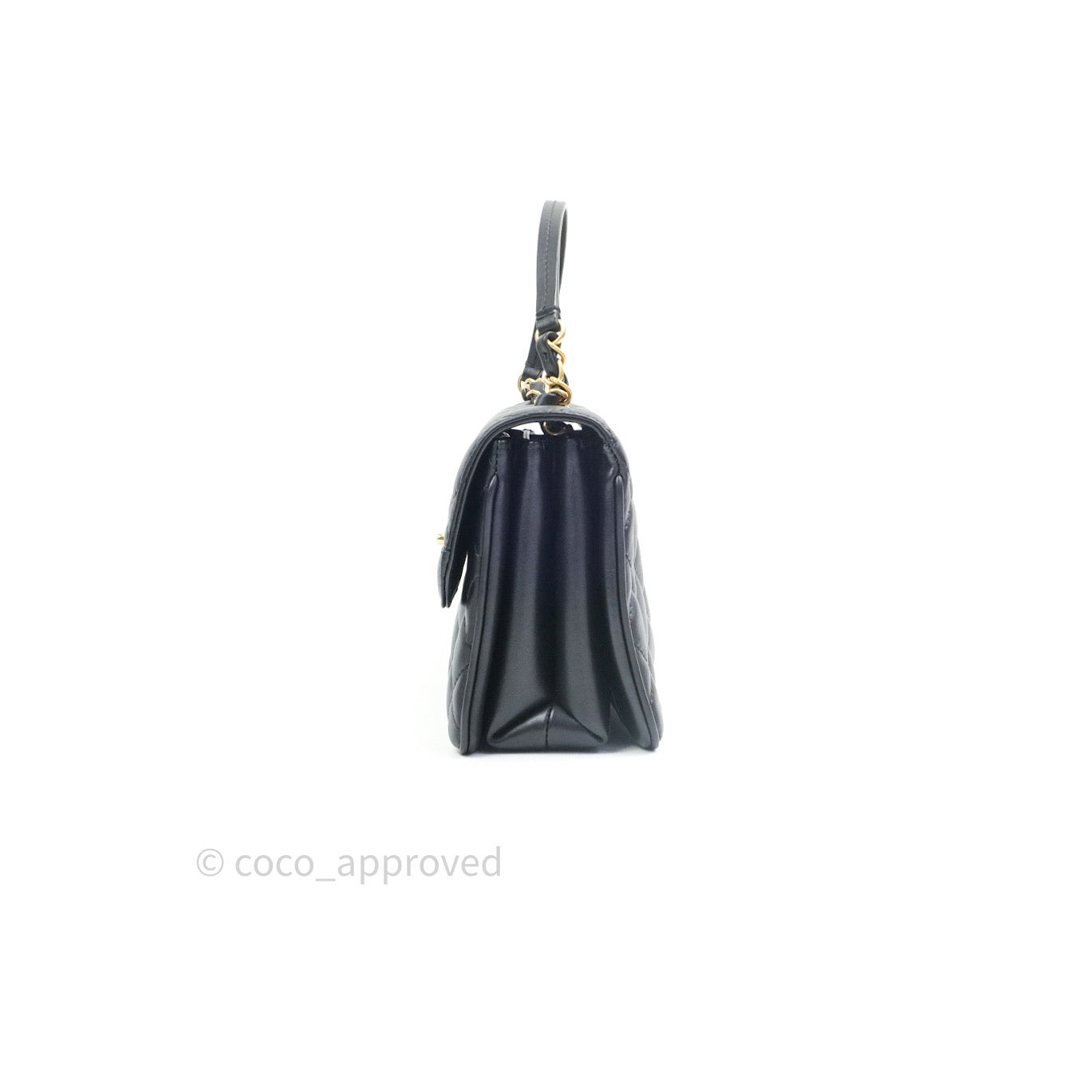 Chanel Coco Vintage Flap Bag Black Lambskin Gold Hardware 18C