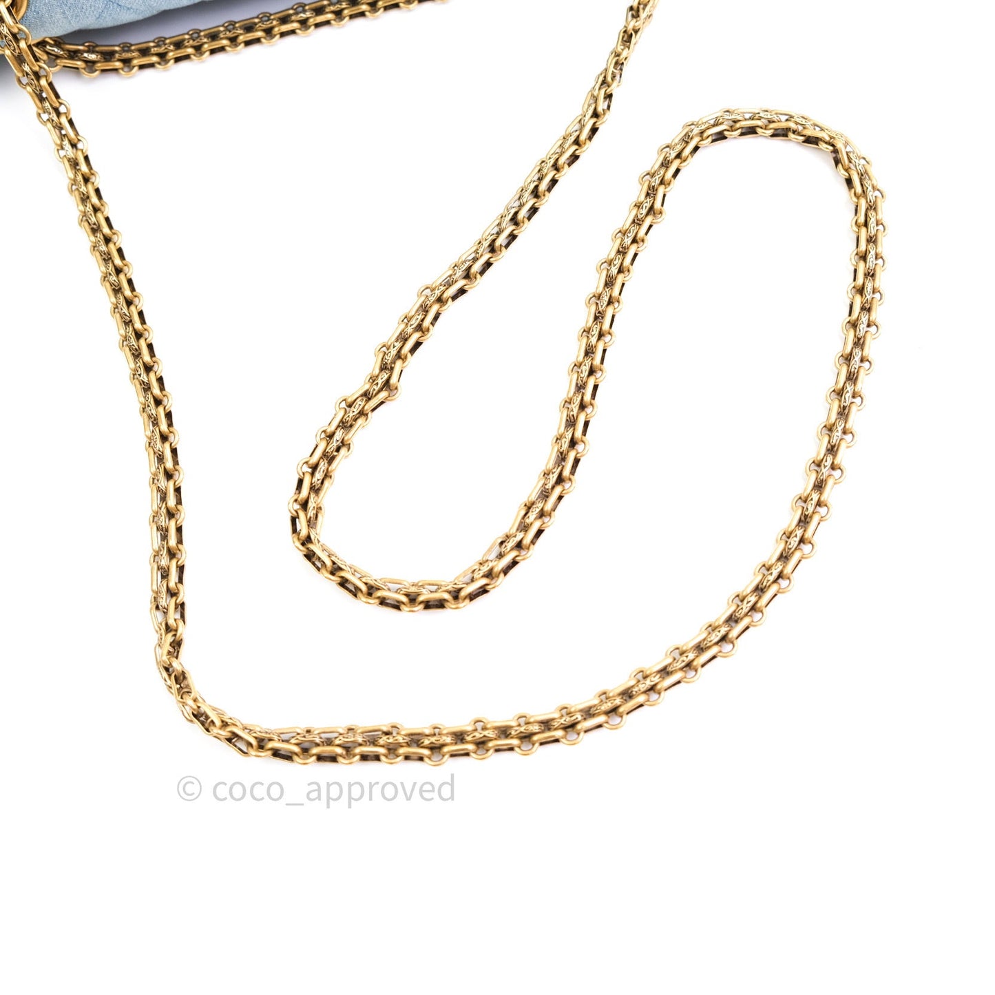 Chanel Reissue Quilted Denim Blue Gold Hardware 226