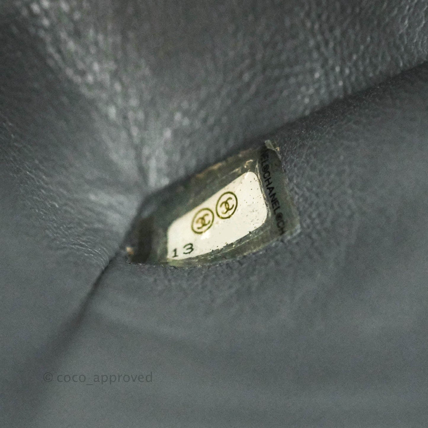 Chanel Classic M/L Medium Double Flap Olive Green Patent Silver Hardware
