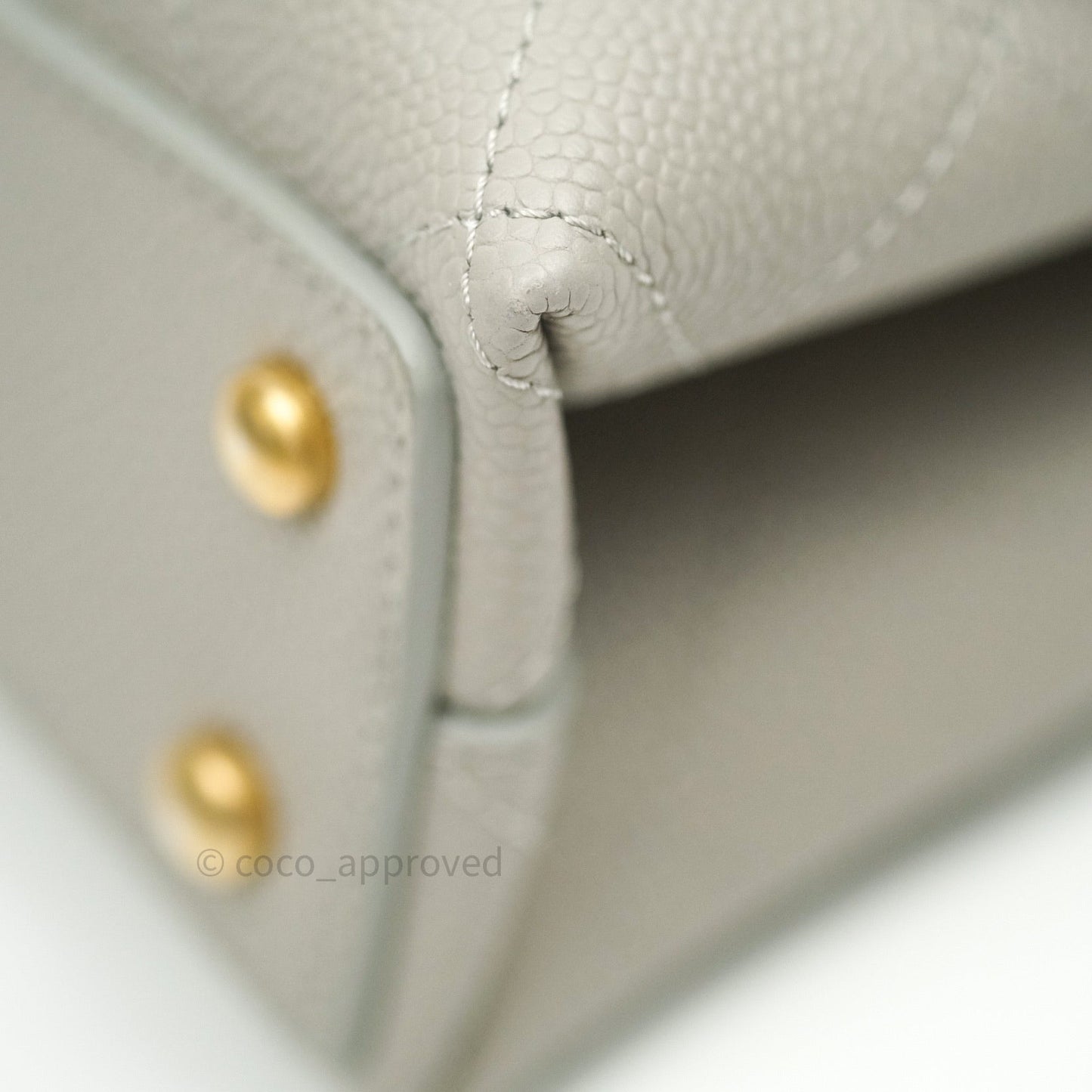 Chanel Chic Affinity Small Grained Calfskin Grey Gold Hardware