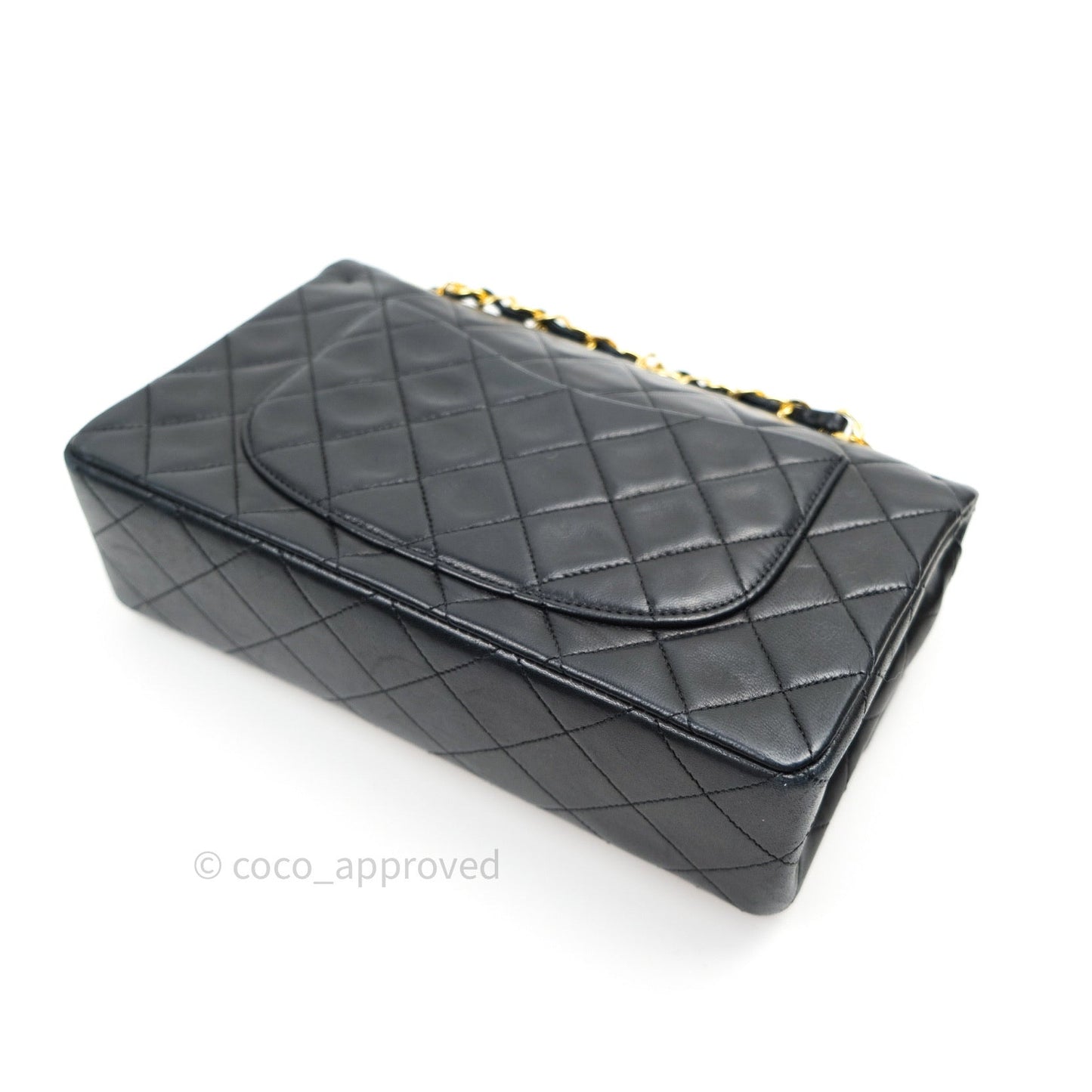 Chanel Vintage Classic Double Flap S/M Small Black Lambskin 24K Gold Hardware