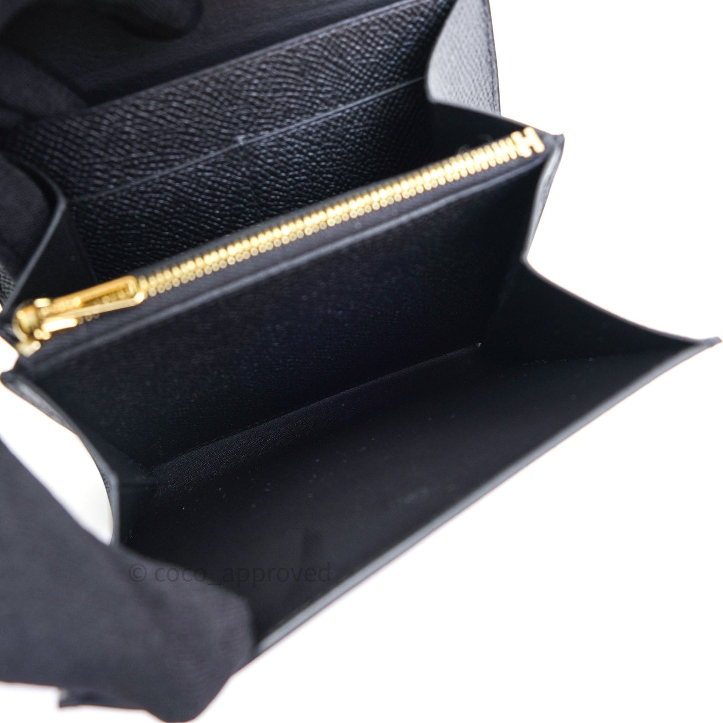 Hermès Constance Short Wallet Black Epsom Gold Hardware